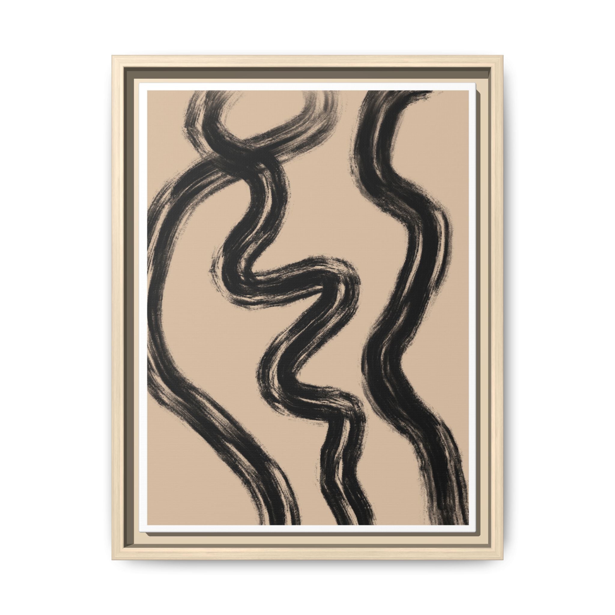 Midnight Current Lines - Framed