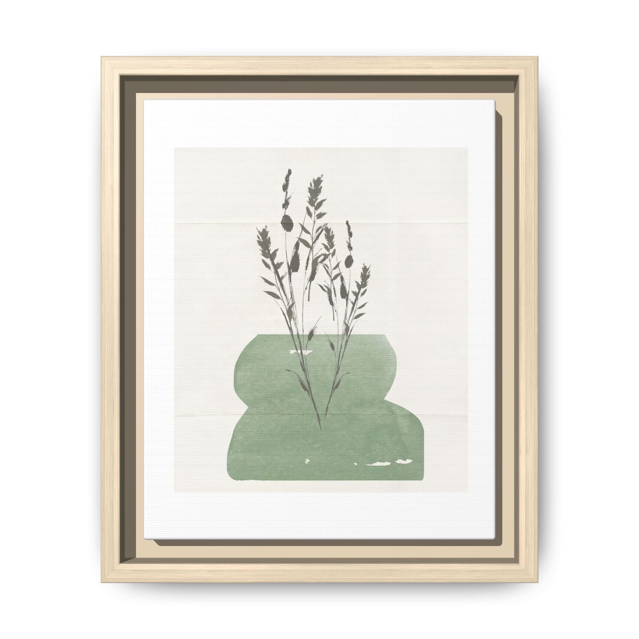 Sage Meadow Silhouette - Framed