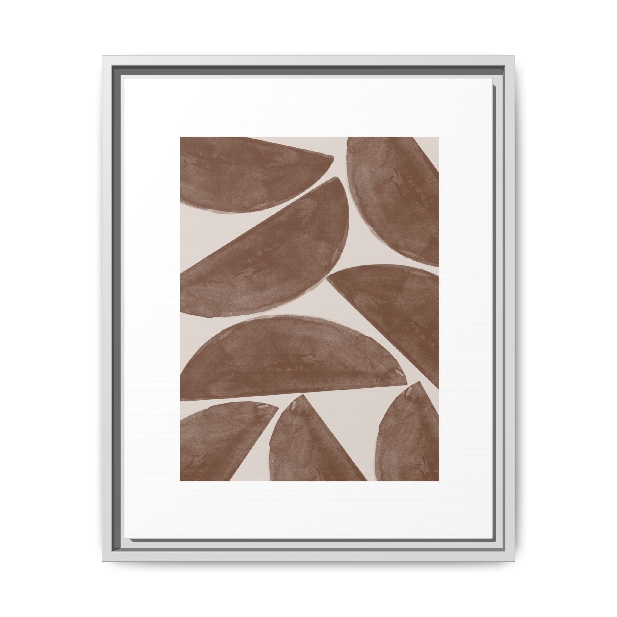 Terracotta Crescent Rhythm - Framed