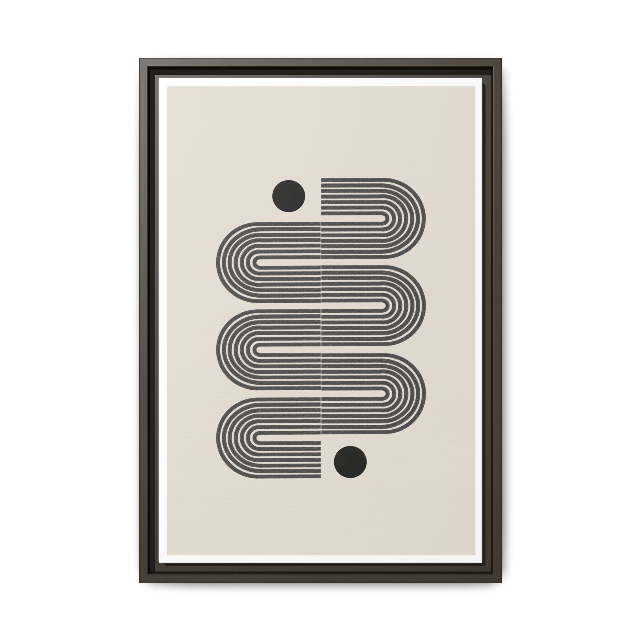 Midnight Circuit Flow - Framed