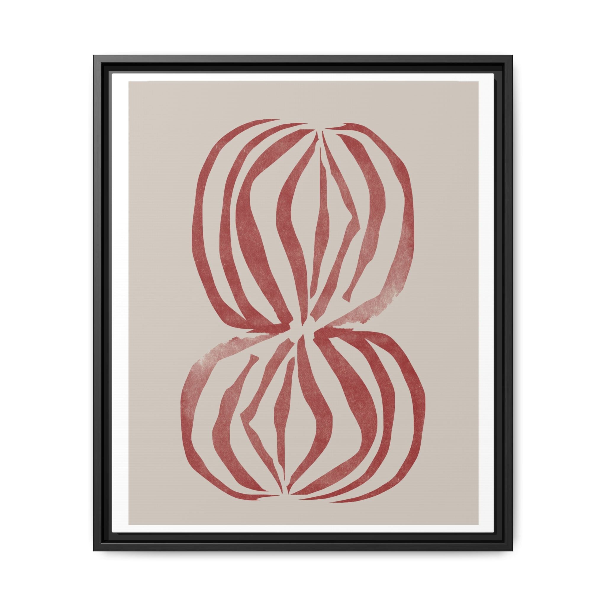 Crimson Petal Echoes - Framed
