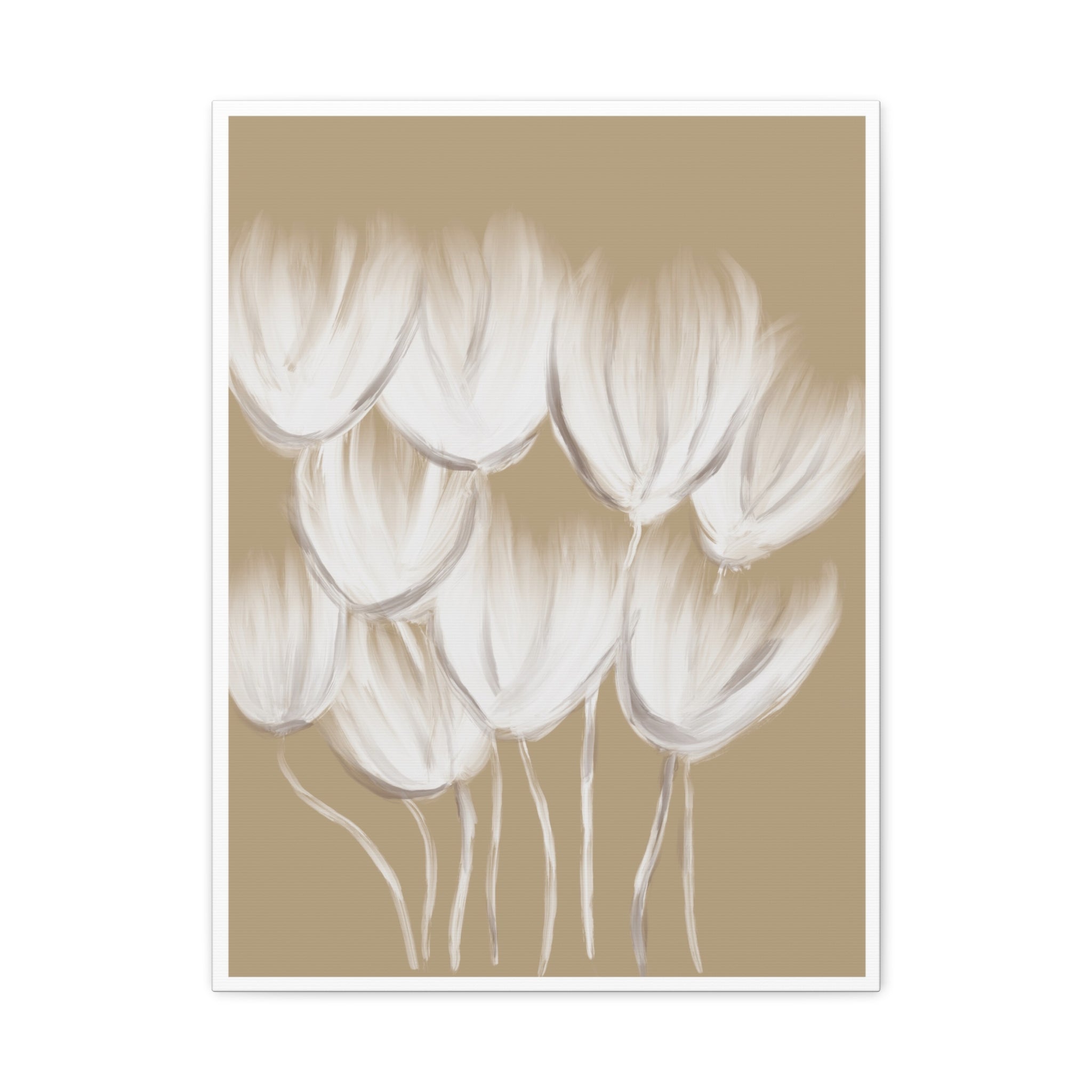 Ivory Petal Stillness - Canvas