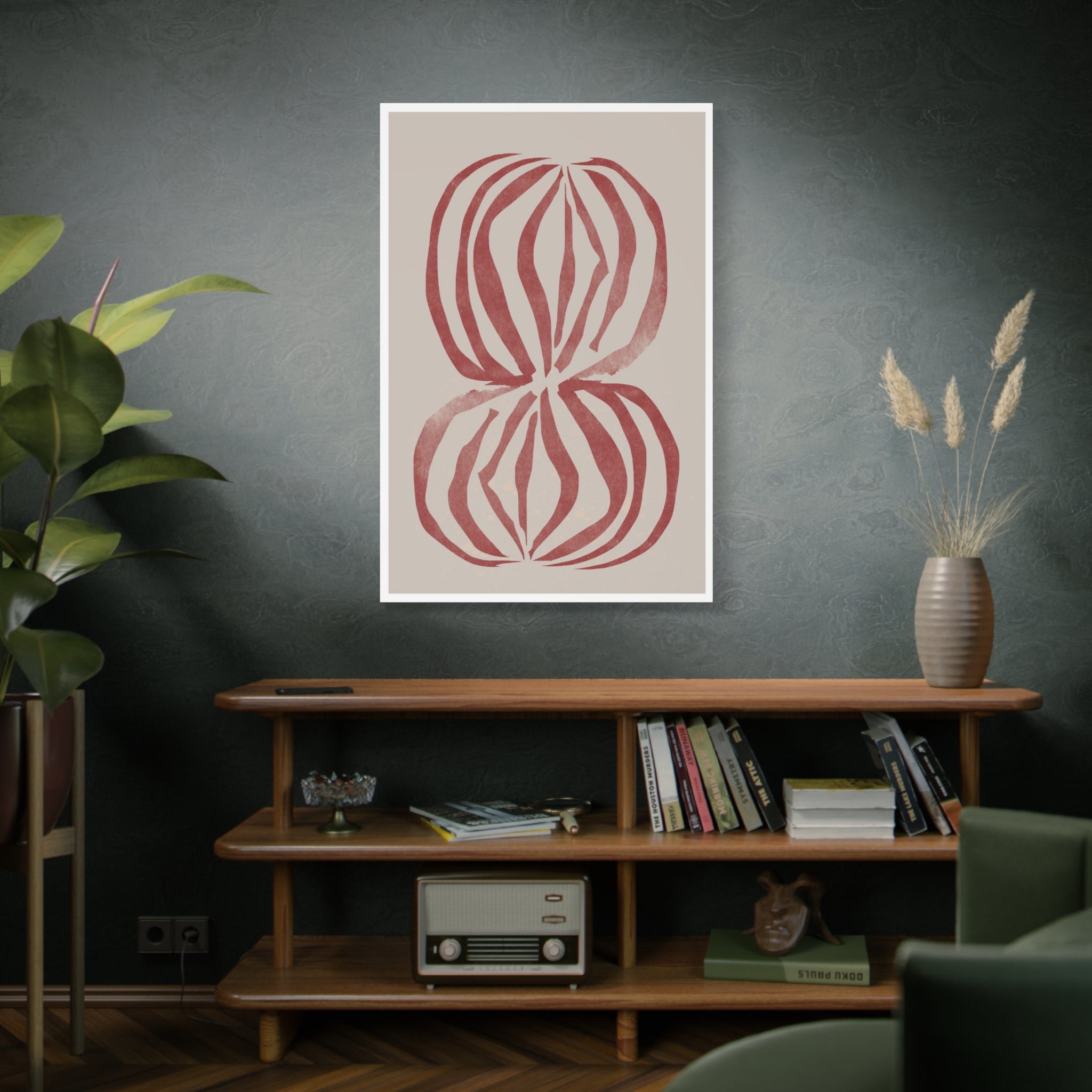 Crimson Petal Echoes - Canvas