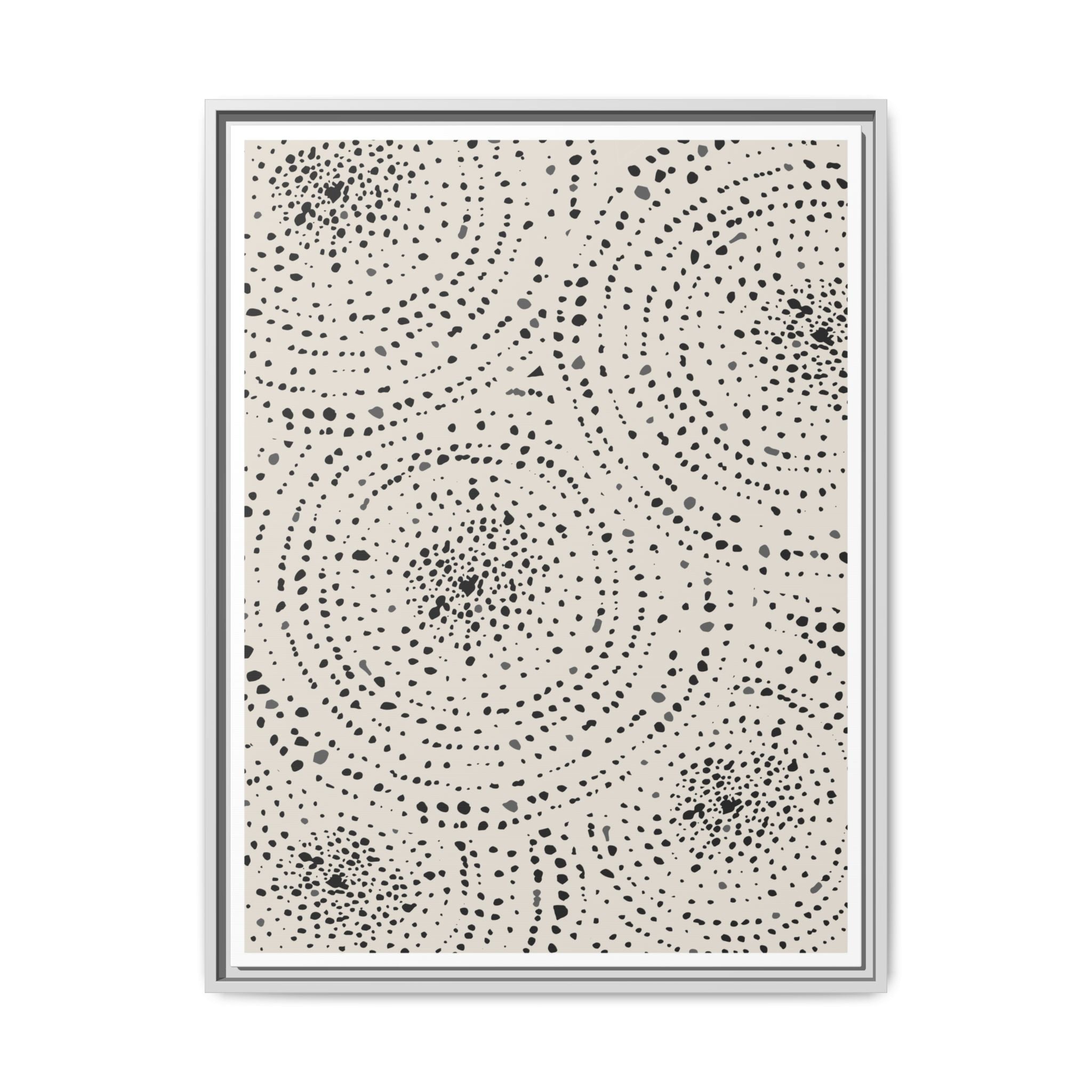 Celestial Pebble Drift Patterns - Framed