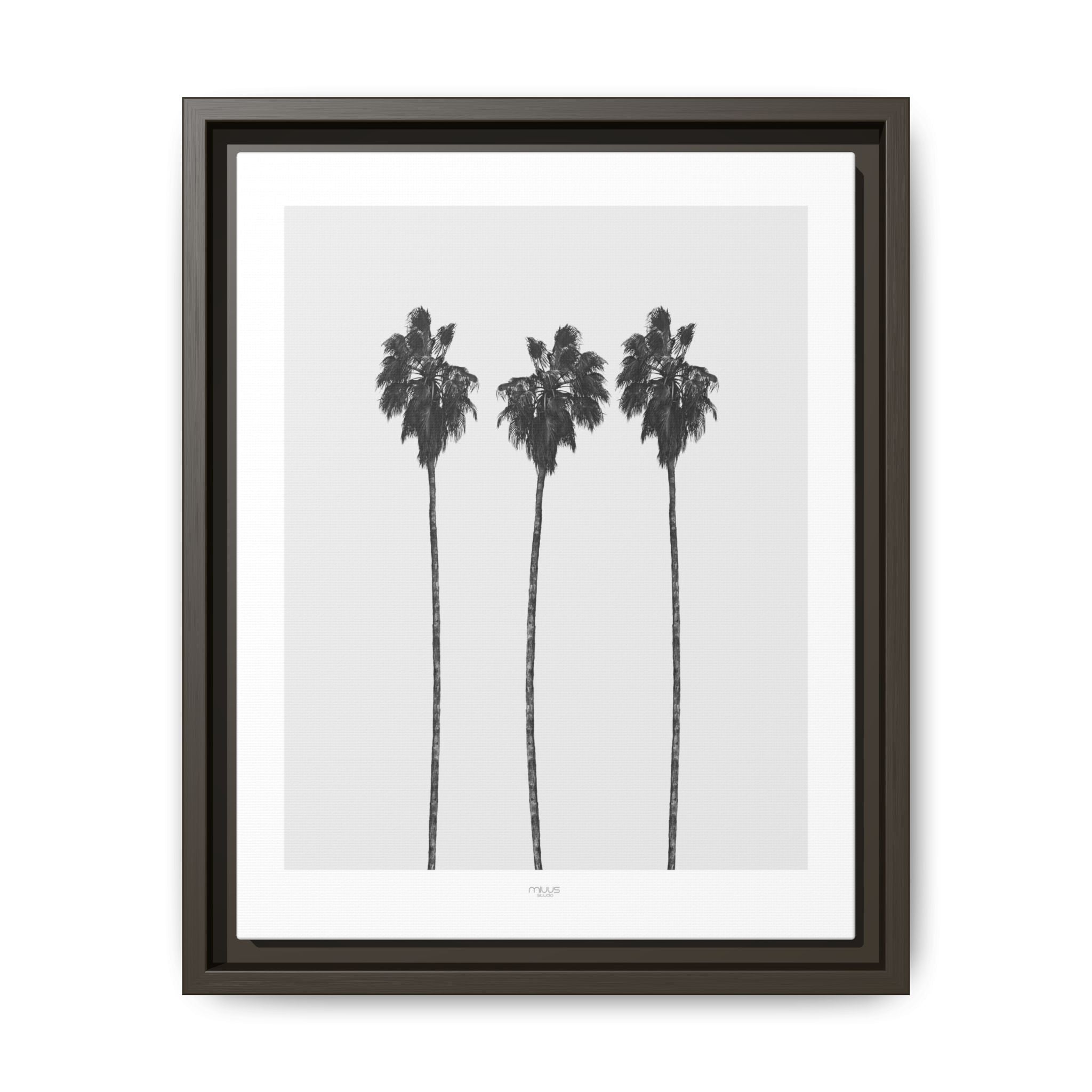 Silver Coast Palm Trio - Framed