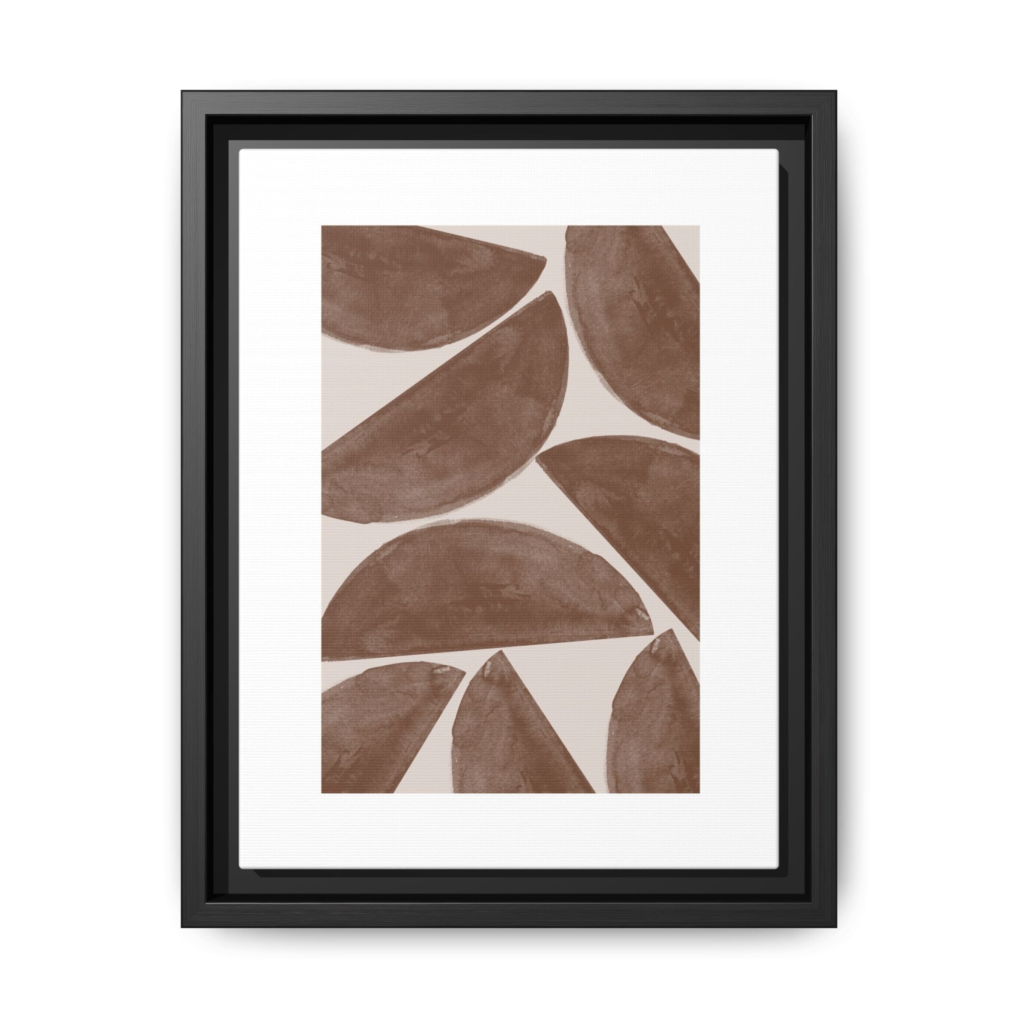 Terracotta Crescent Rhythm - Framed