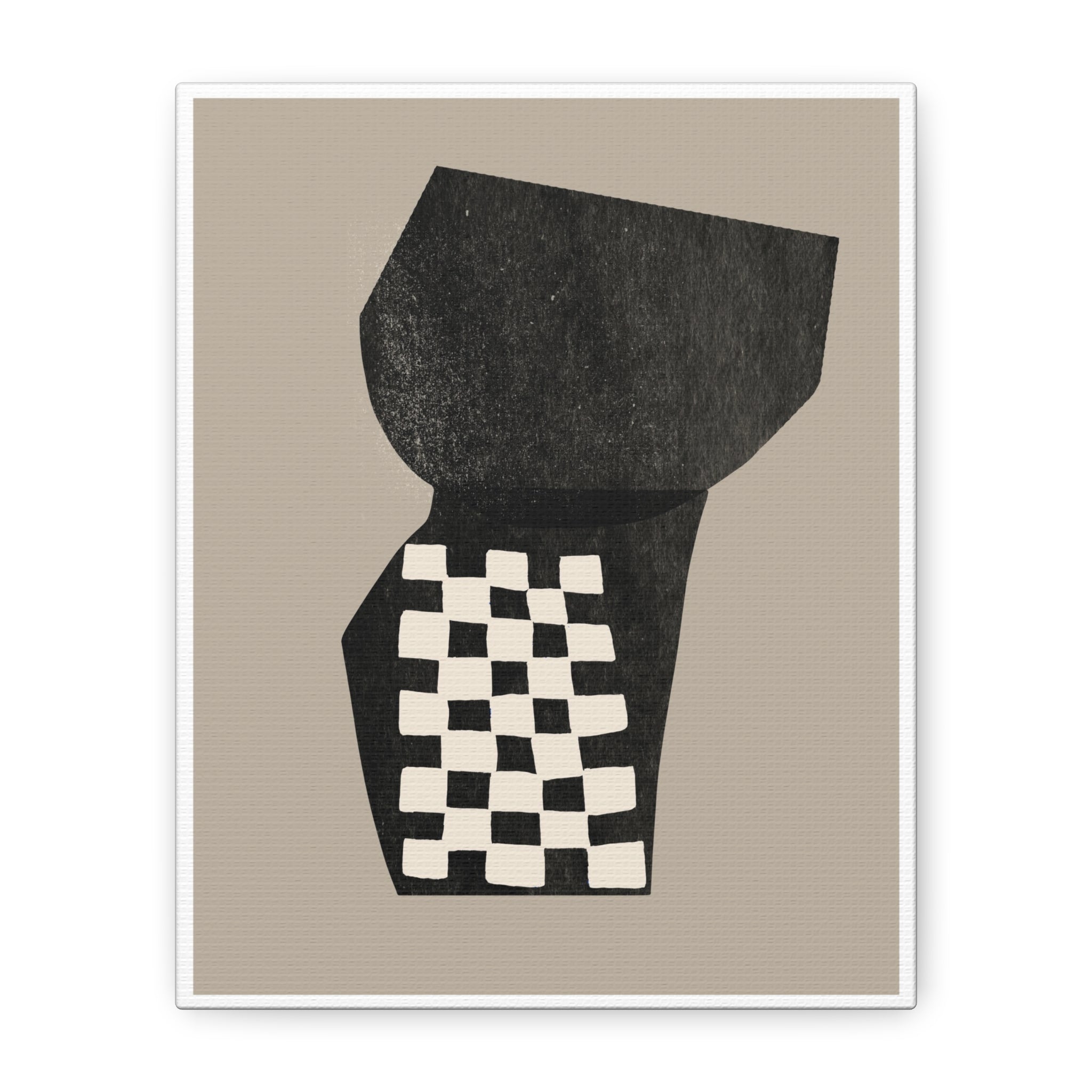 Noir Mosaic Form Balance - Canvas
