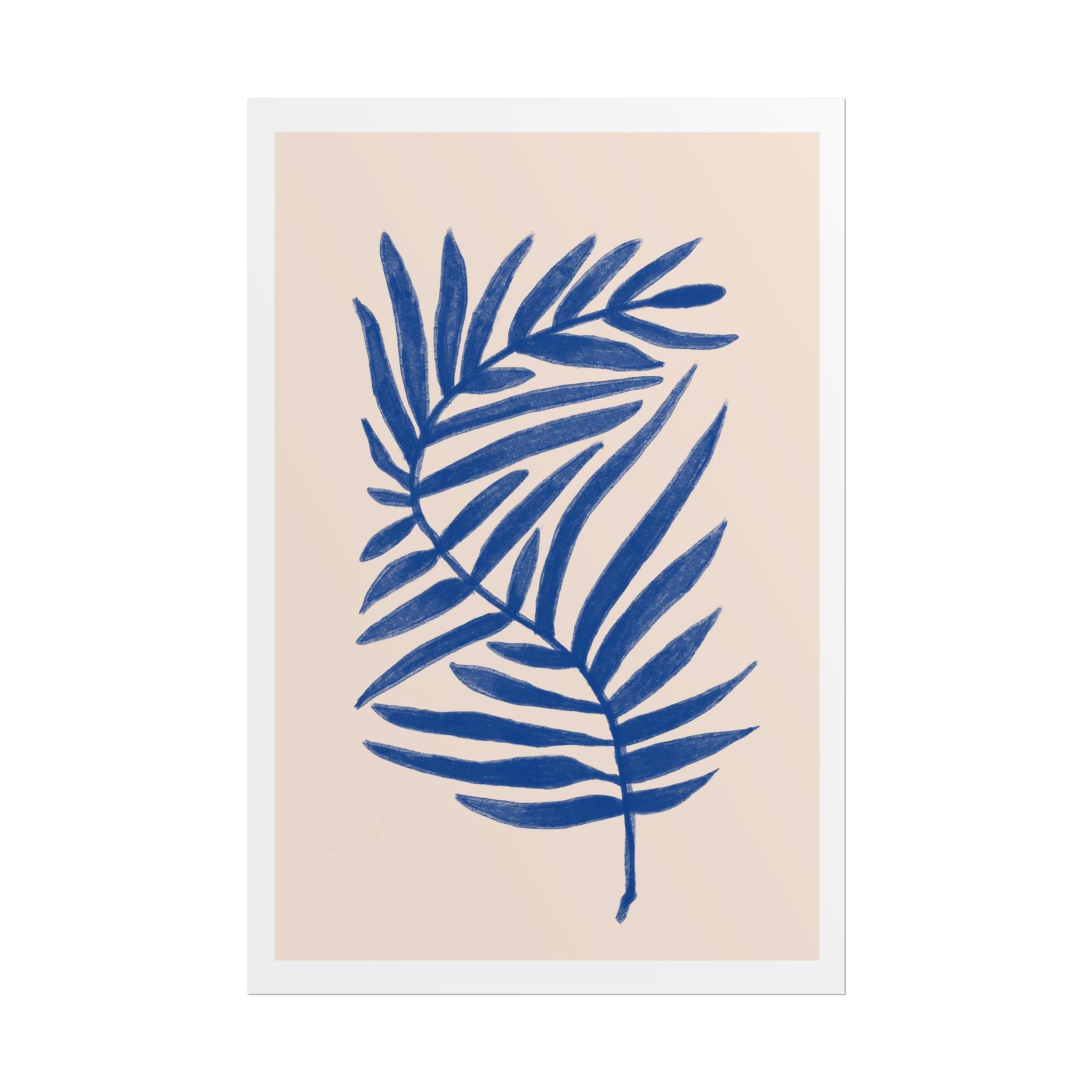 Sapphire Frond Harmony - Poster