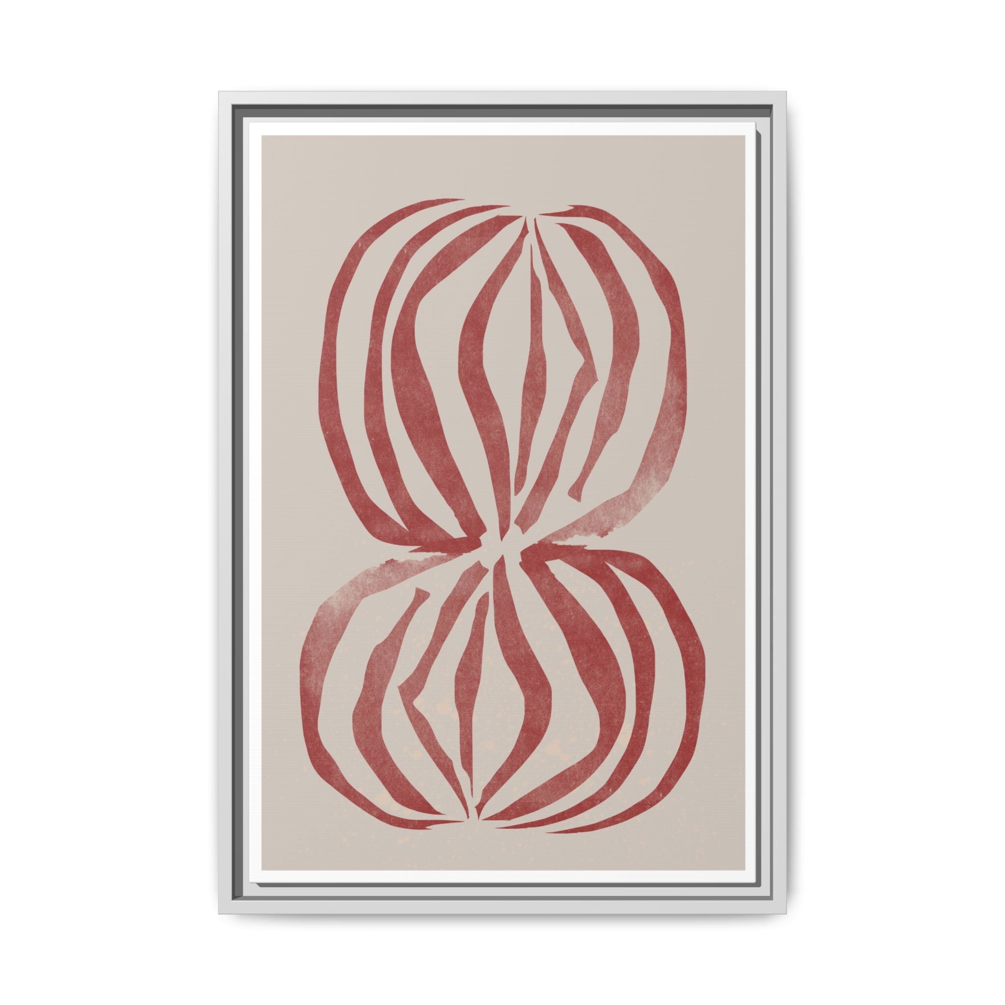 Crimson Petal Echoes - Framed