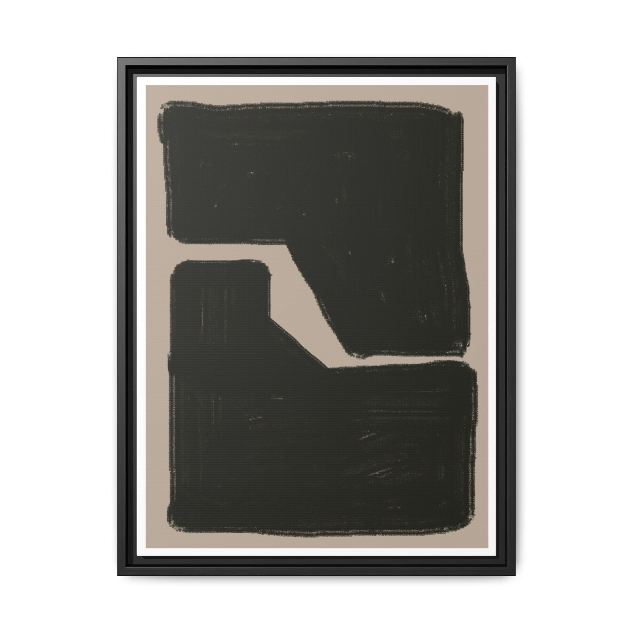 Midnight Geometry Passage - Framed
