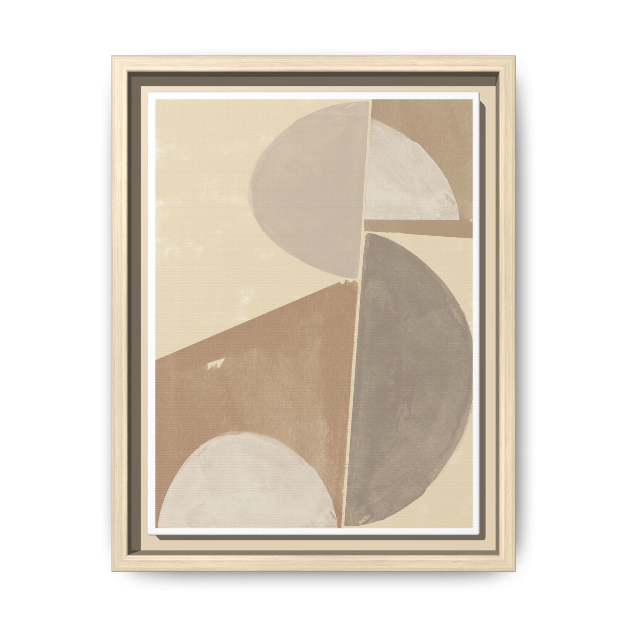 Desert Moon Geometry Echo - Framed