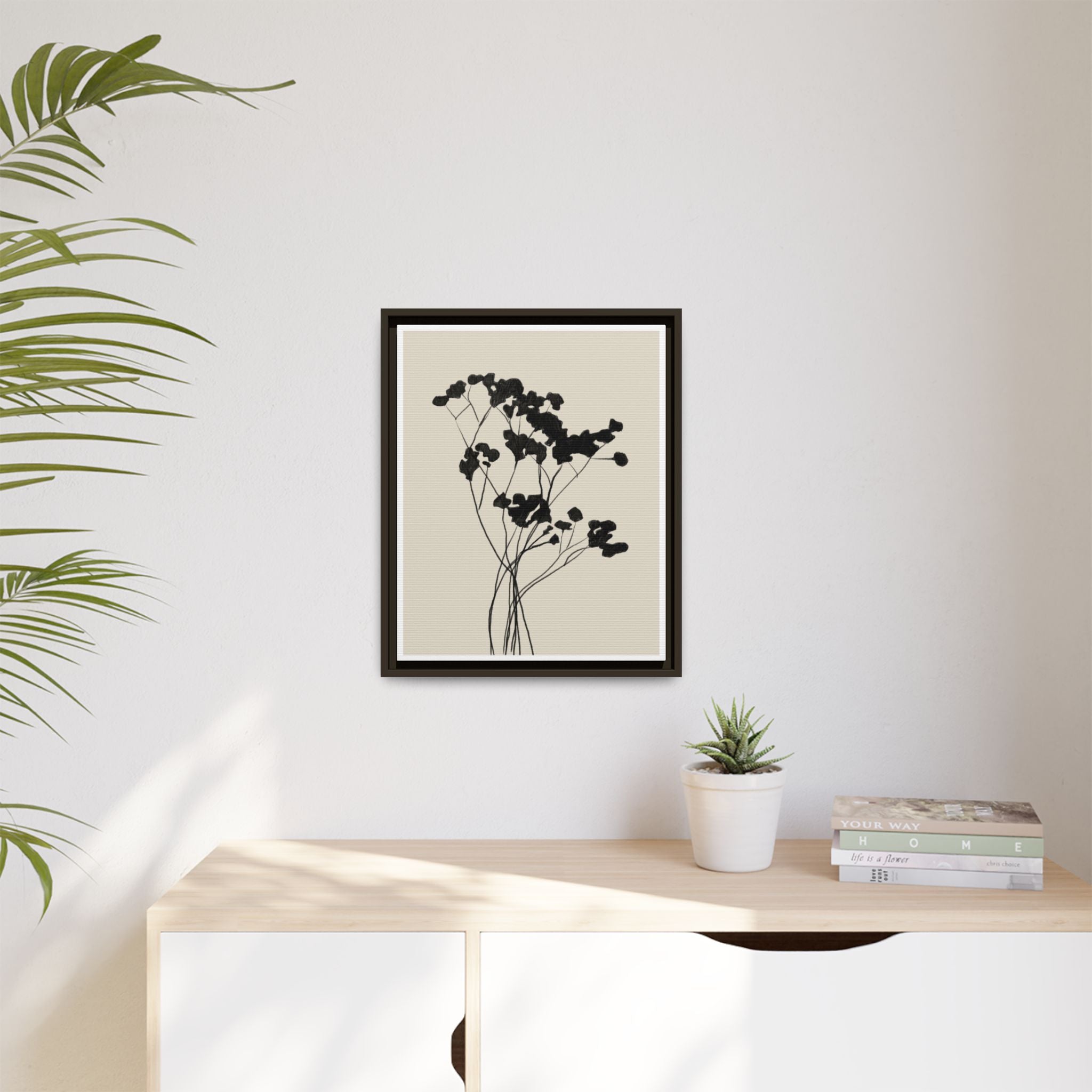 Velvet Bloom Silhouettes - Framed