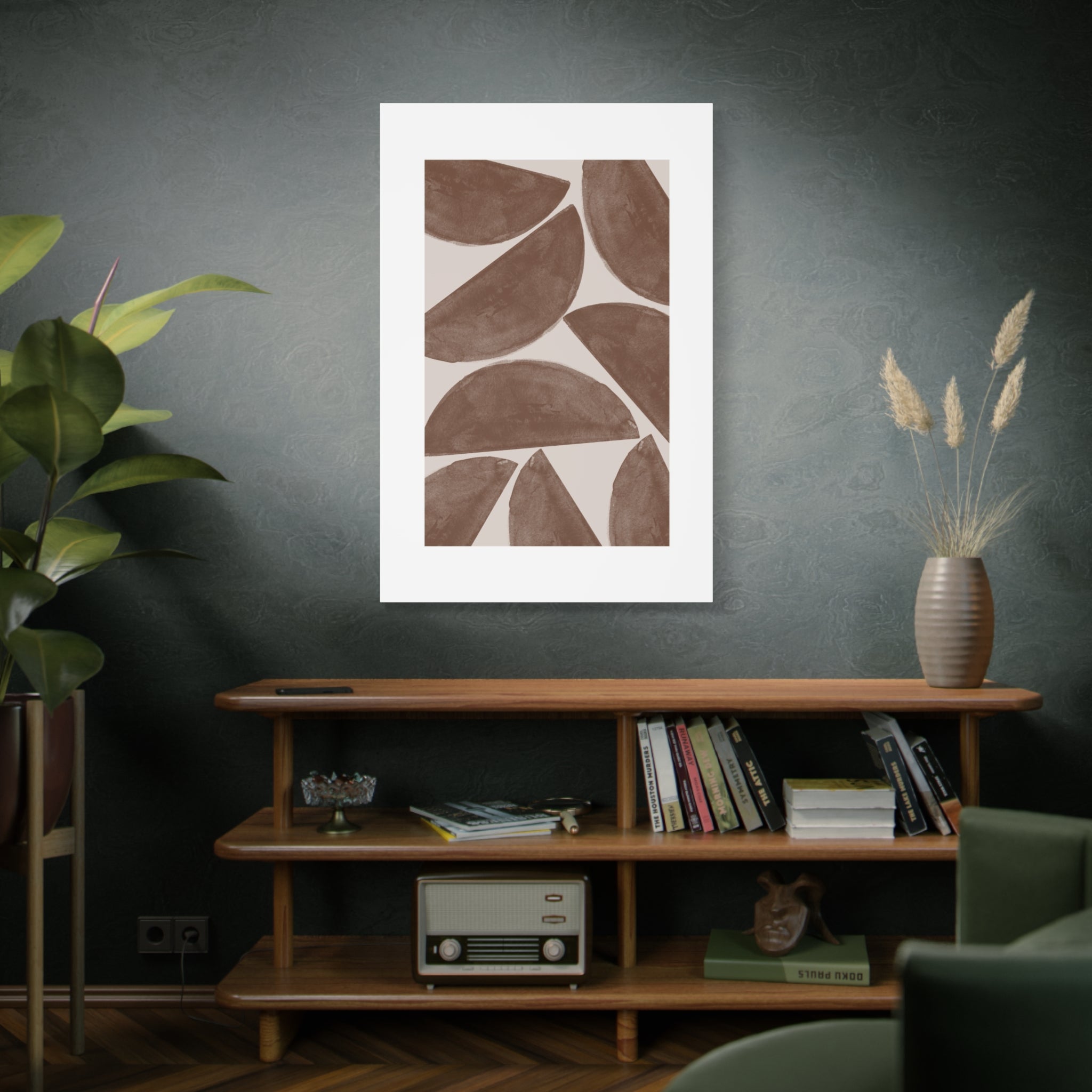 Terracotta Crescent Rhythm - Canvas