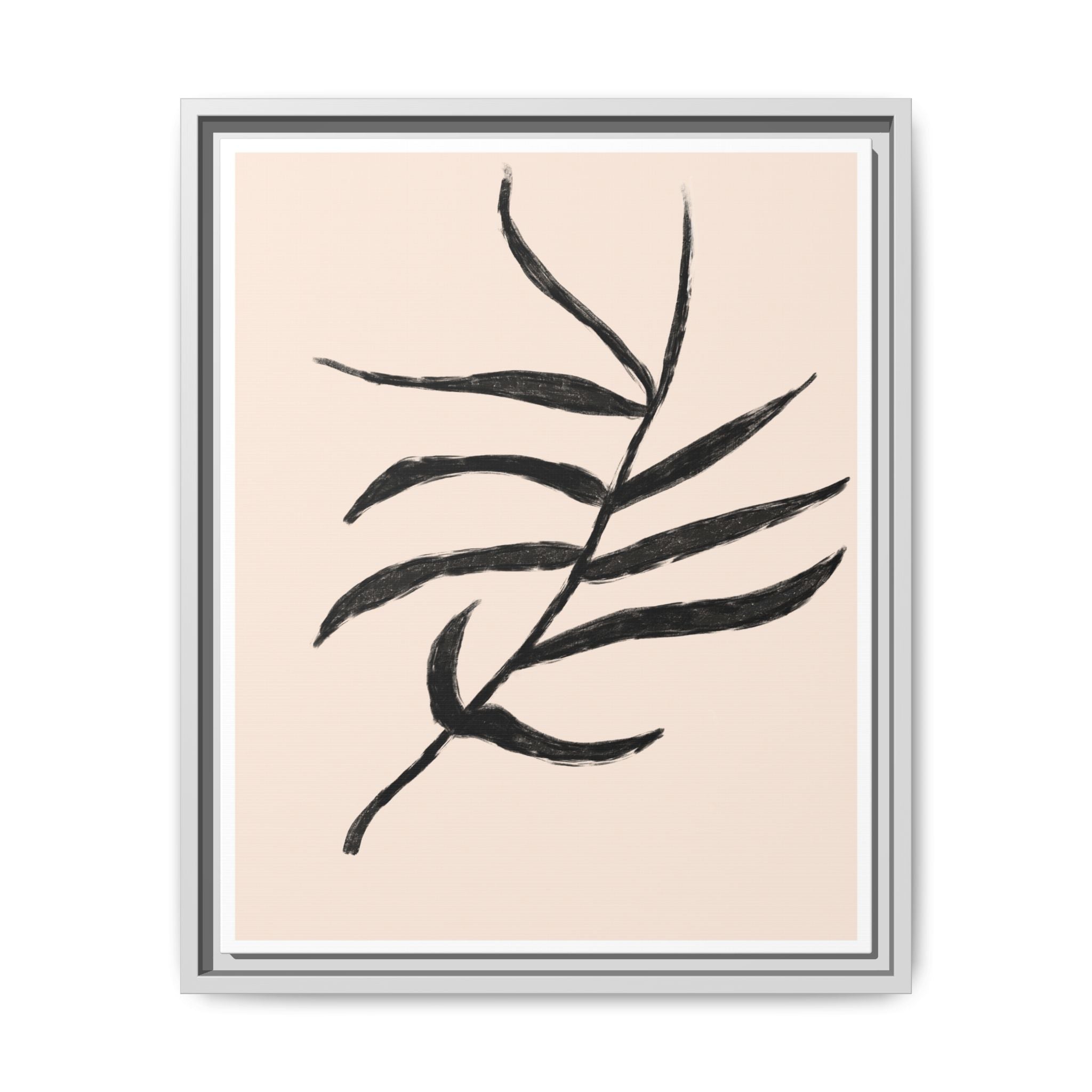 Ebony Frond Drift - Framed