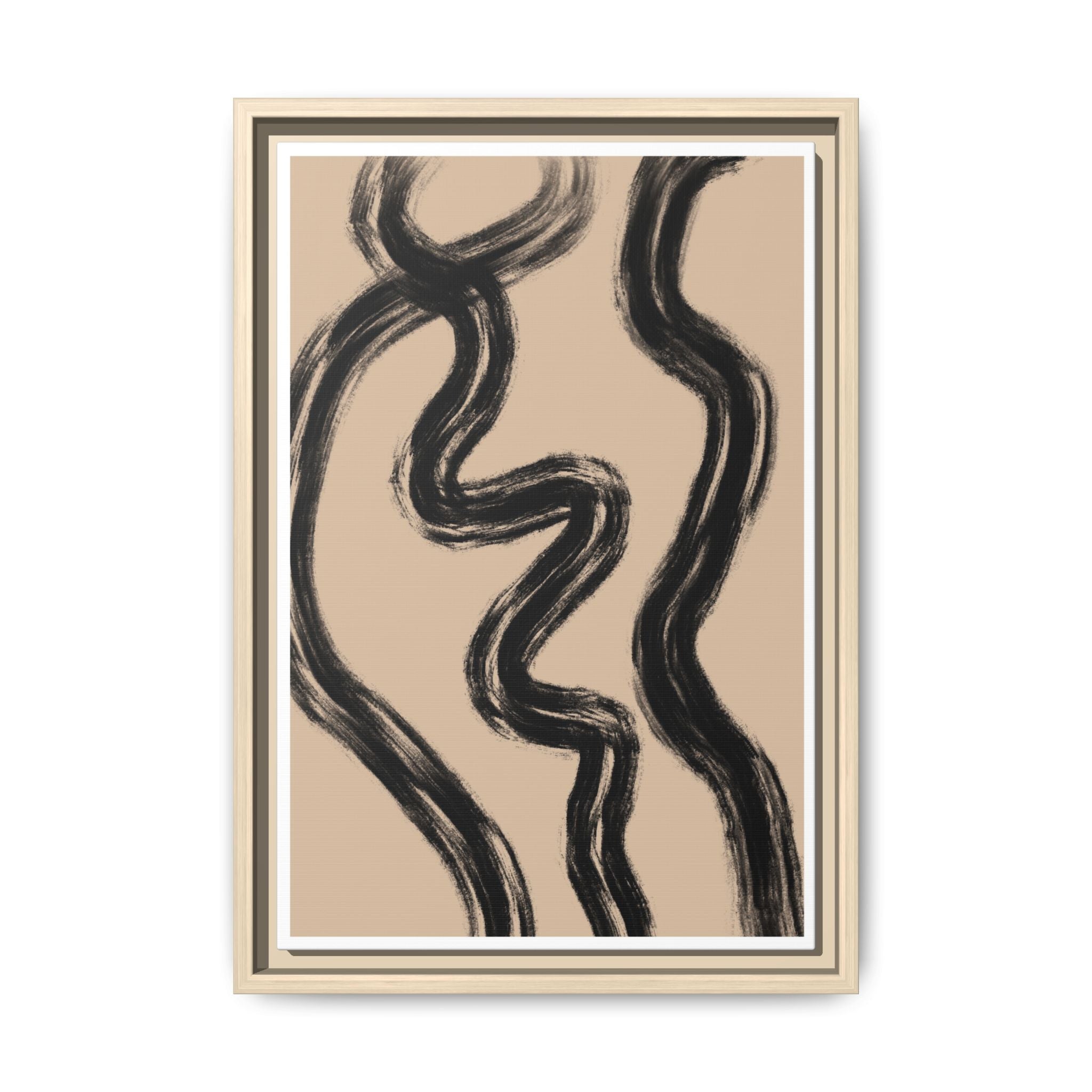Midnight Current Lines - Framed