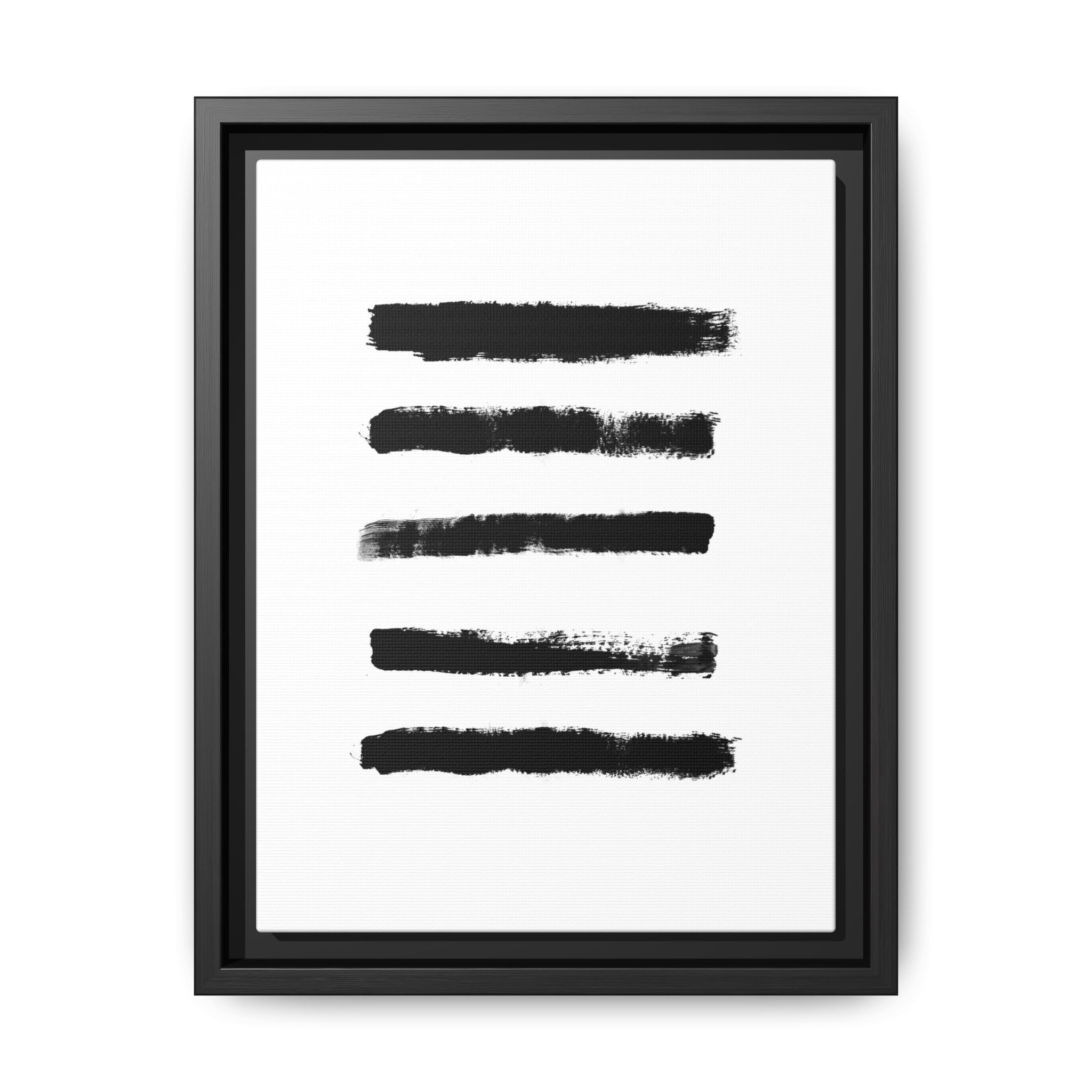 Obsidian Silence Strokes - Framed