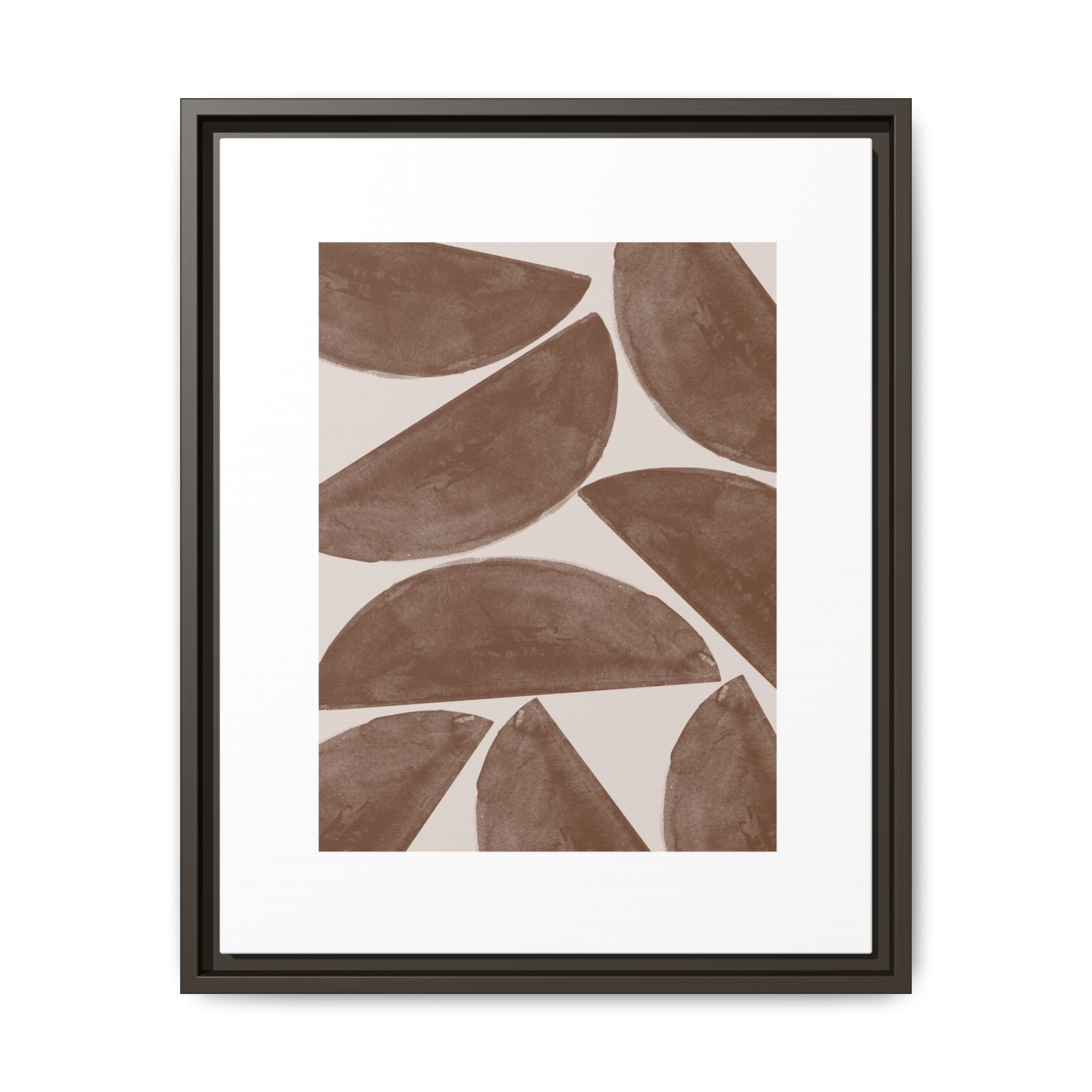 Terracotta Crescent Rhythm - Framed