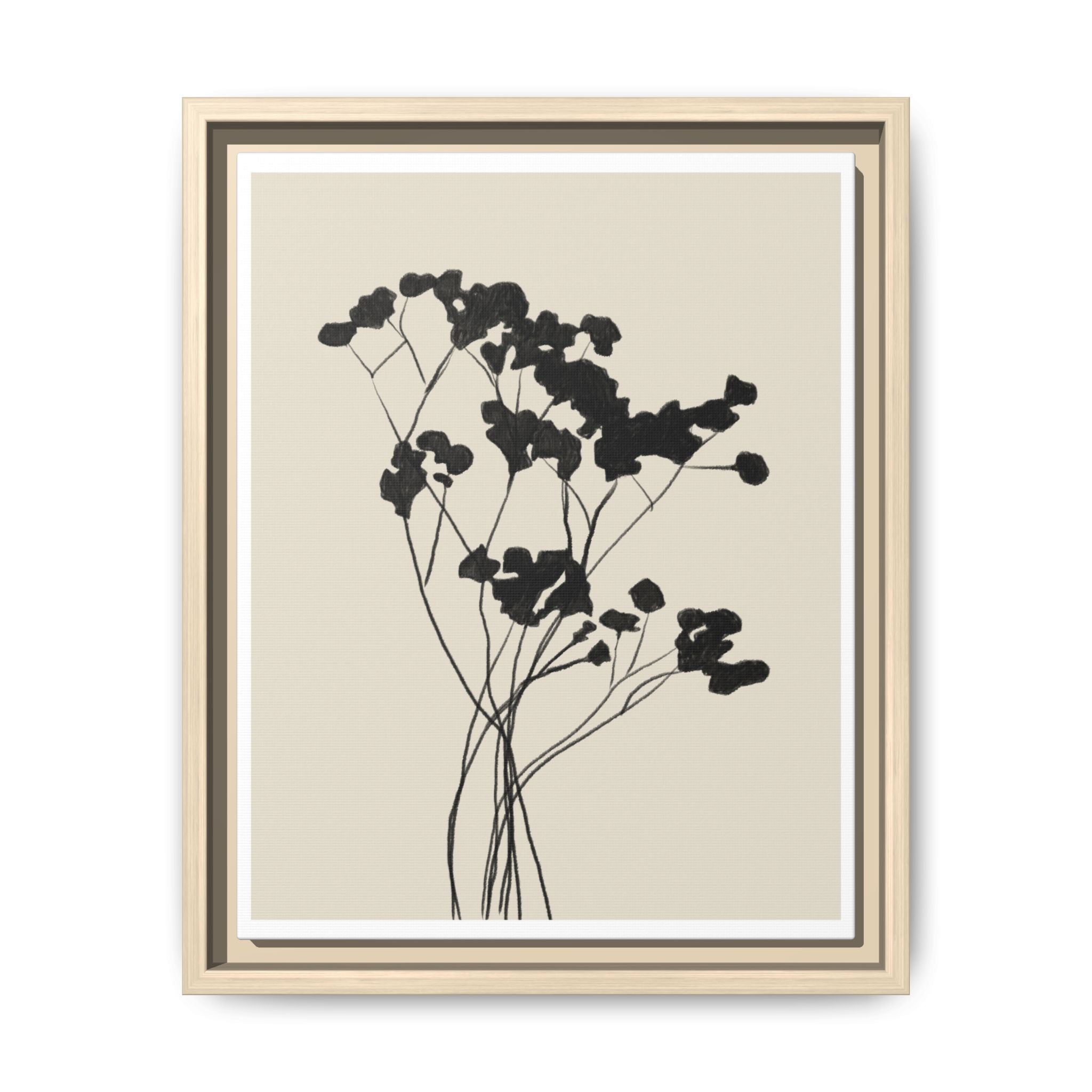 Velvet Bloom Silhouettes - Framed