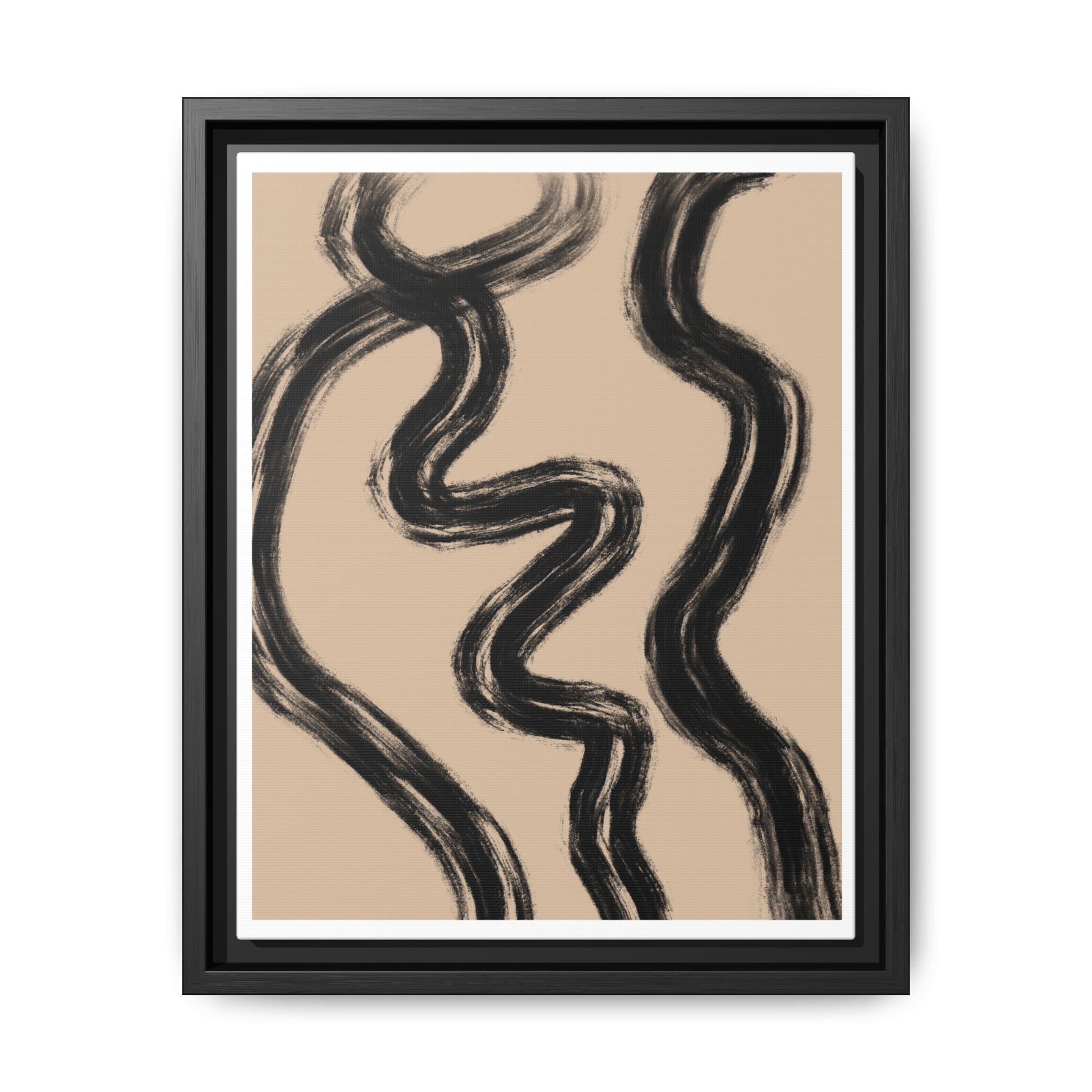 Midnight Current Lines - Framed