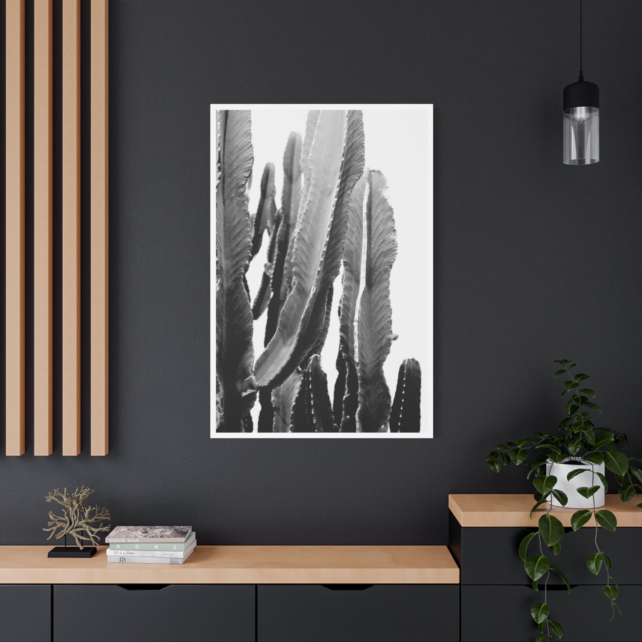 Monochrome Desert Veins - Canvas