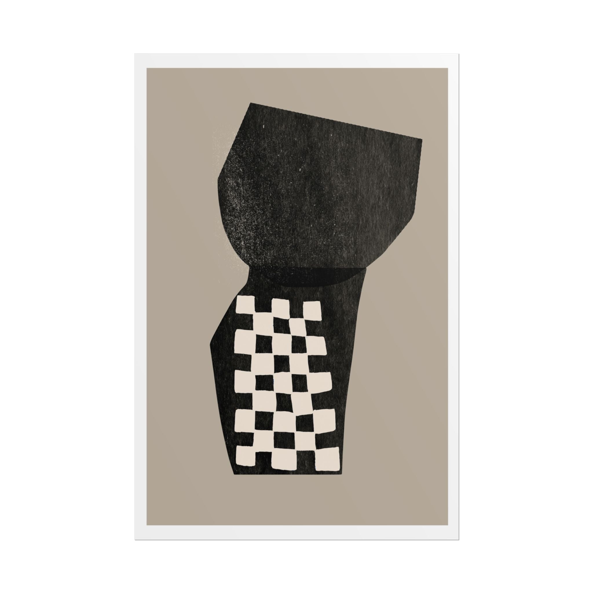 Noir Mosaic Form Balance - Poster