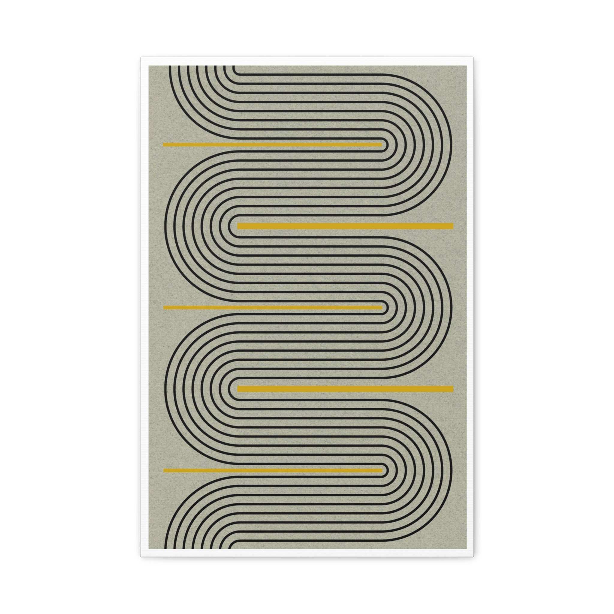 Golden Current Geometry - Canvas