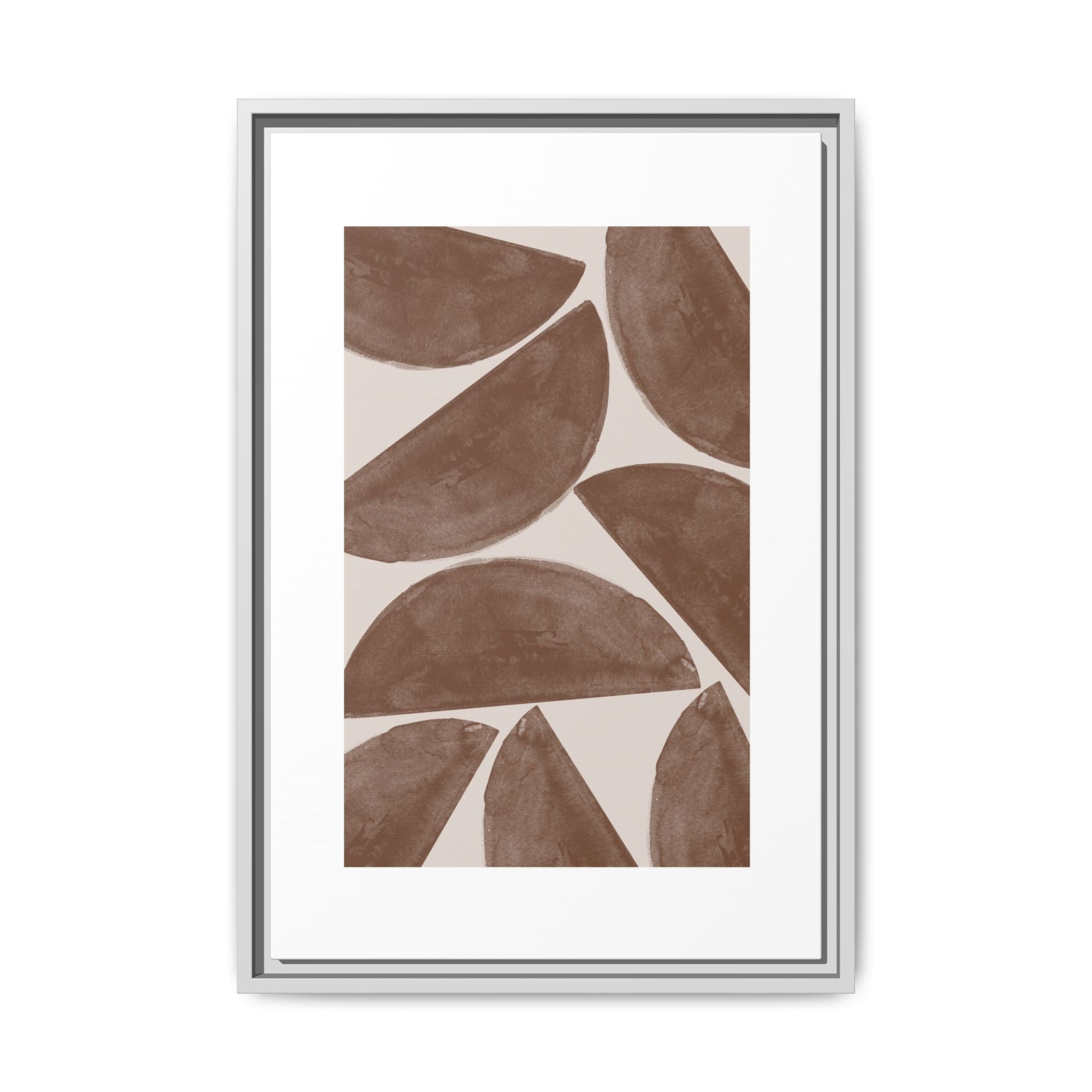 Terracotta Crescent Rhythm - Framed
