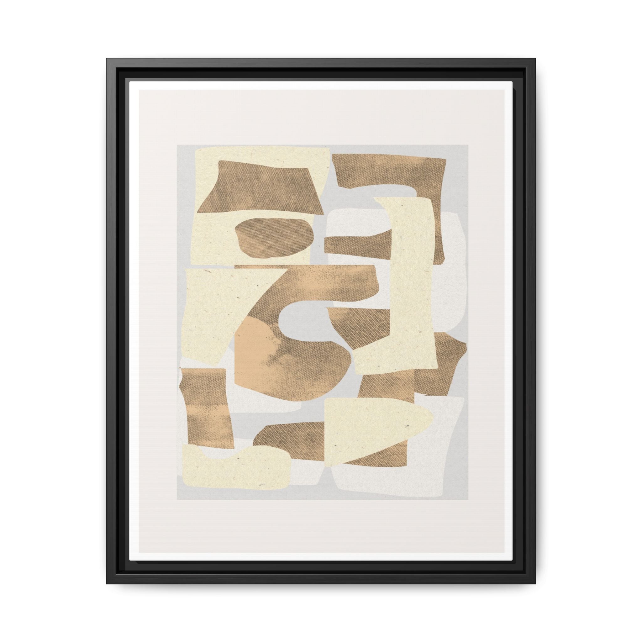 Sandstone Echo Collage Forms - Framed