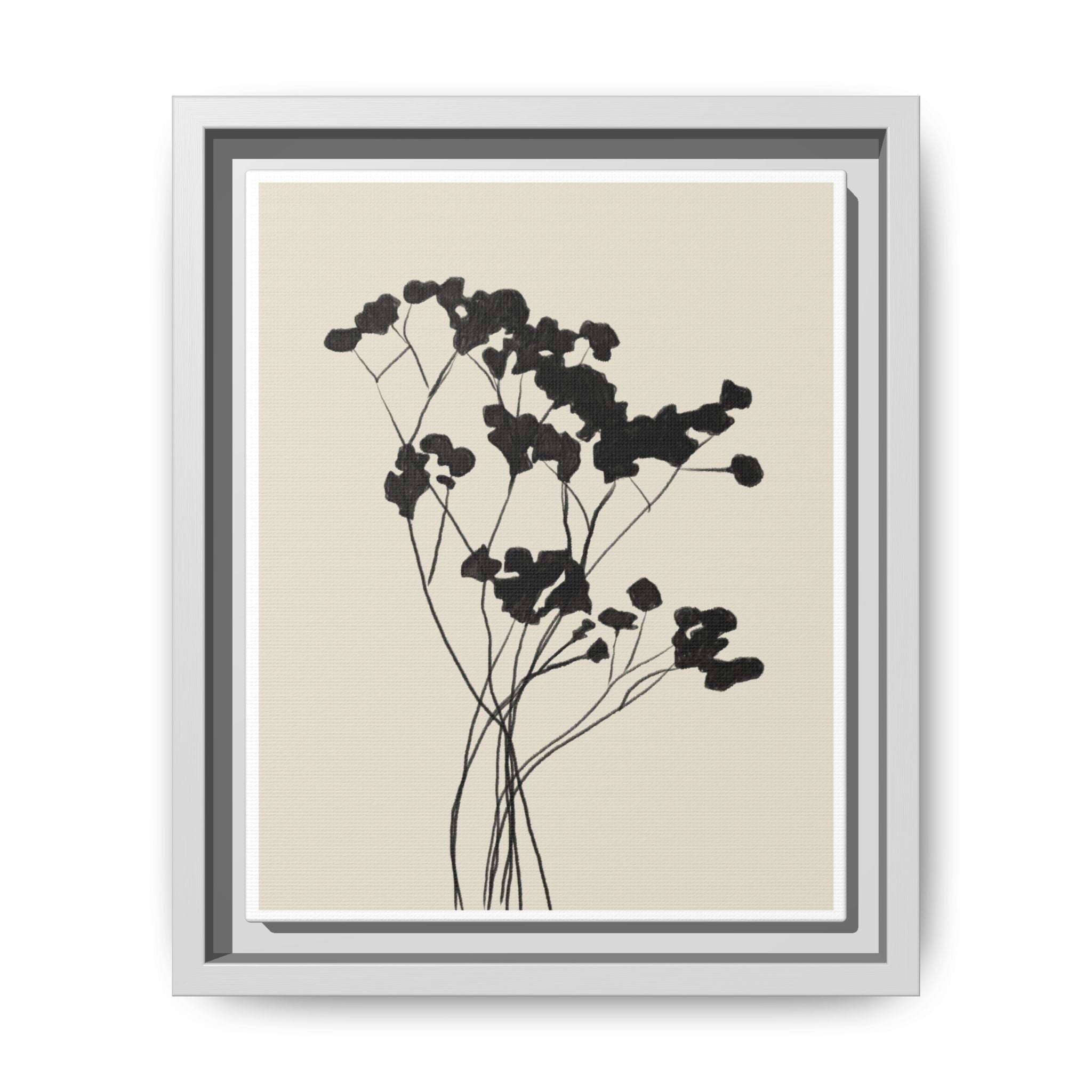 Velvet Bloom Silhouettes - Framed