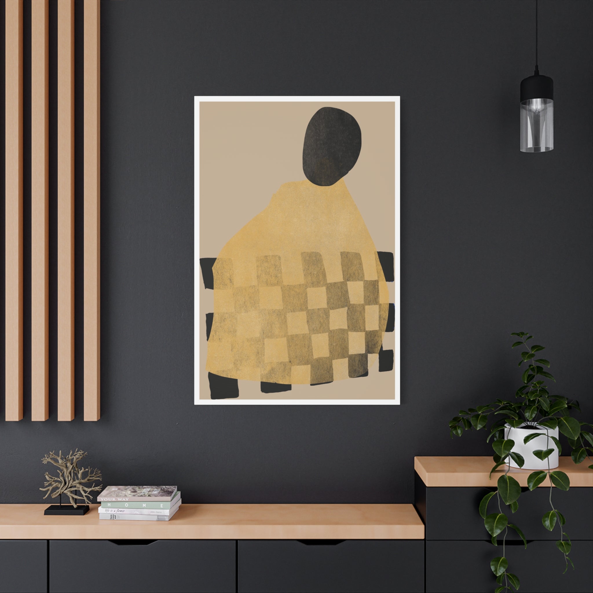 Golden Hearth Pattern Drift - Canvas