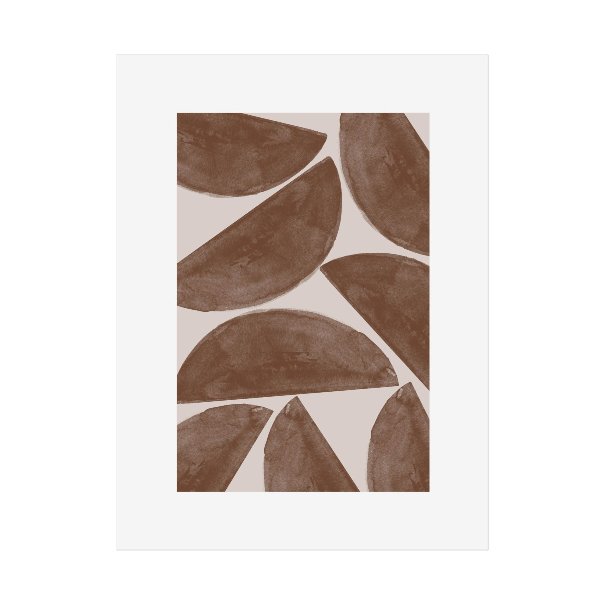 Terracotta Crescent Rhythm - Poster