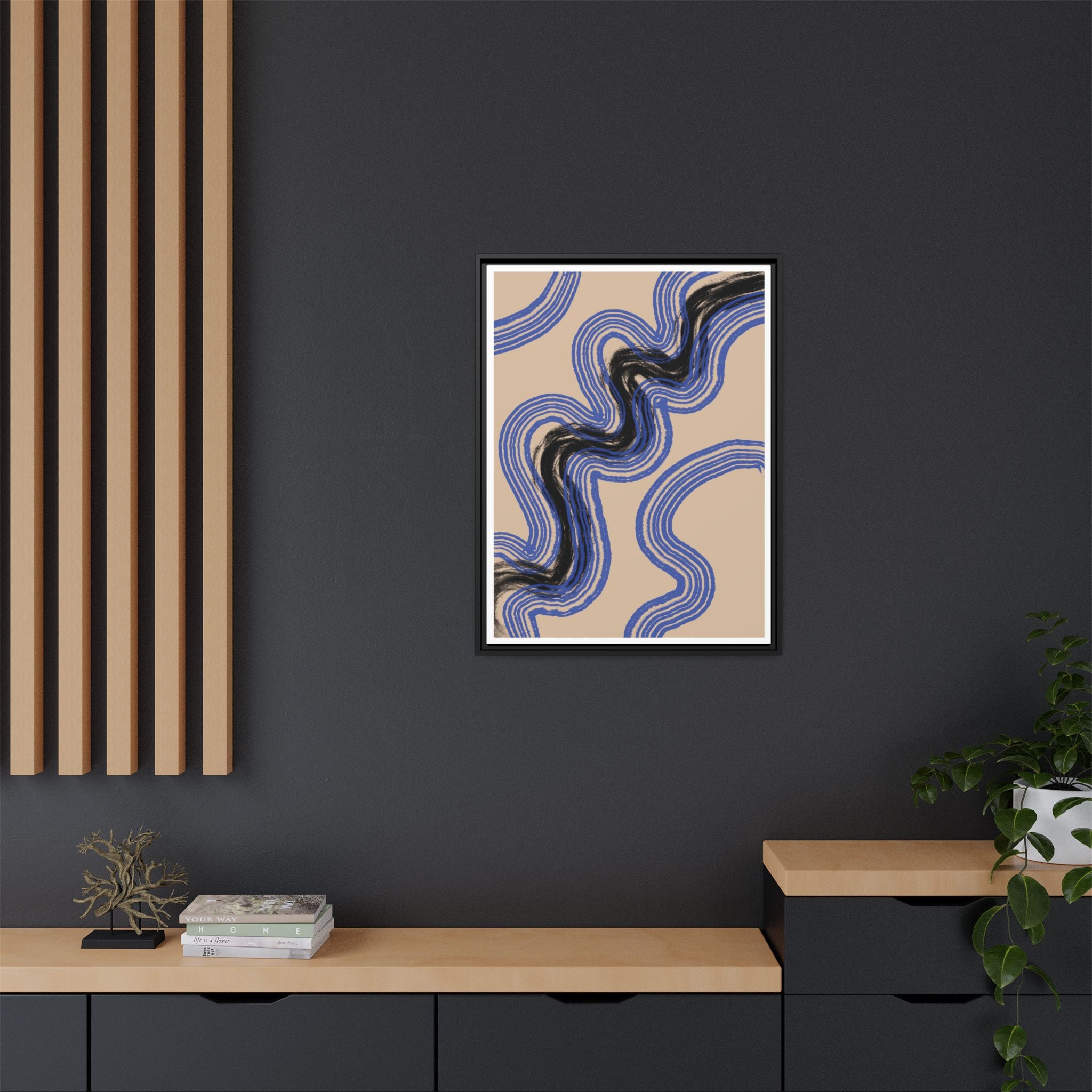 Indigo Rhythm Passage - Framed