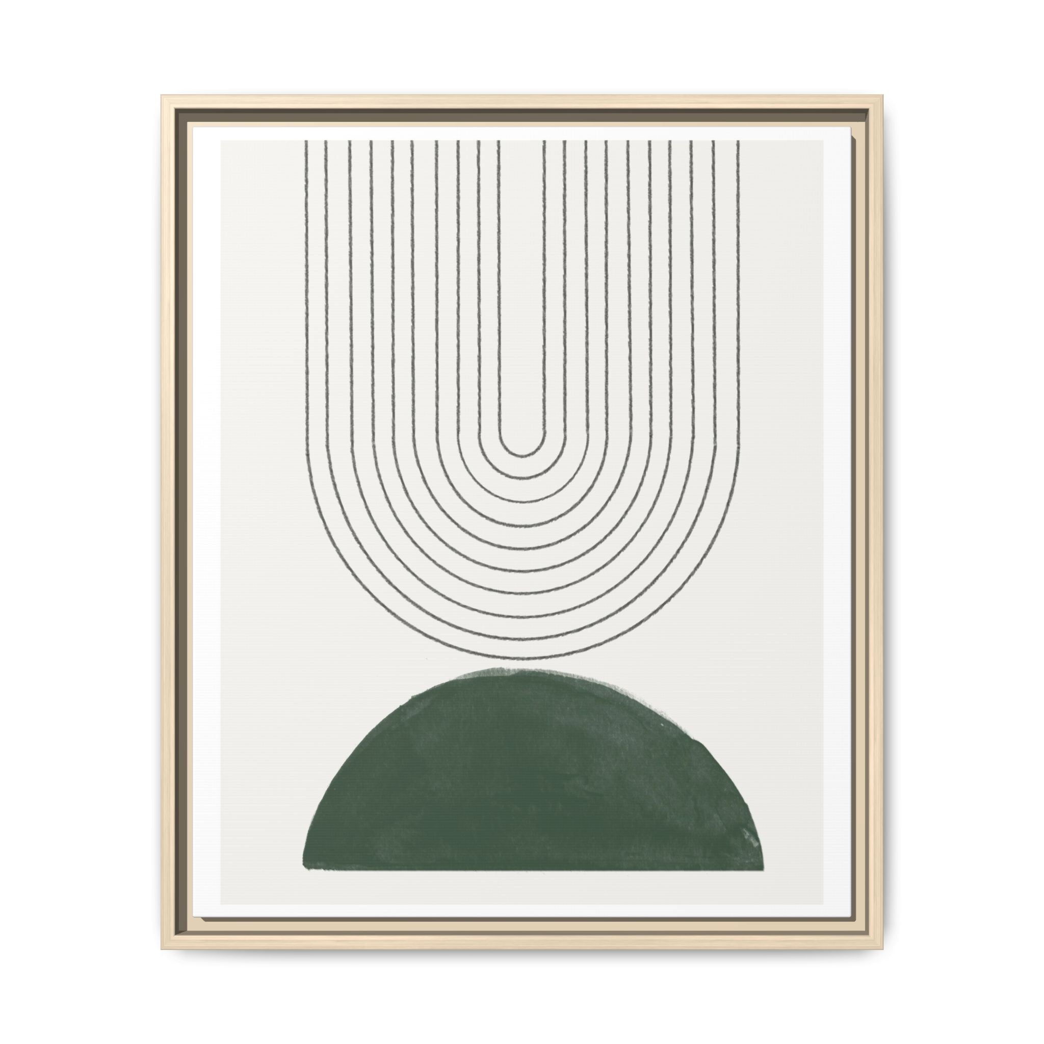 Emerald Echo Pathways - Framed
