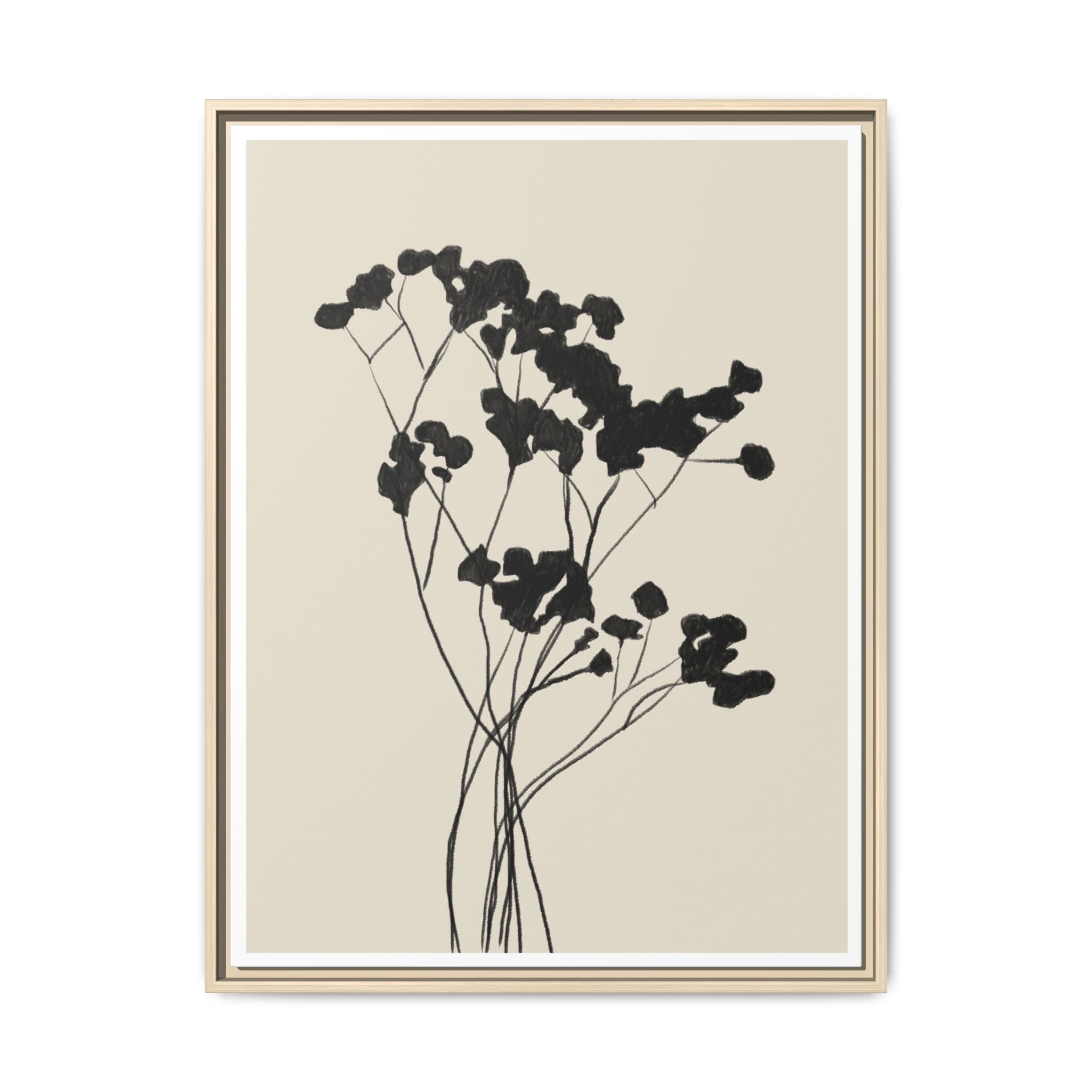 Velvet Bloom Silhouettes - Framed