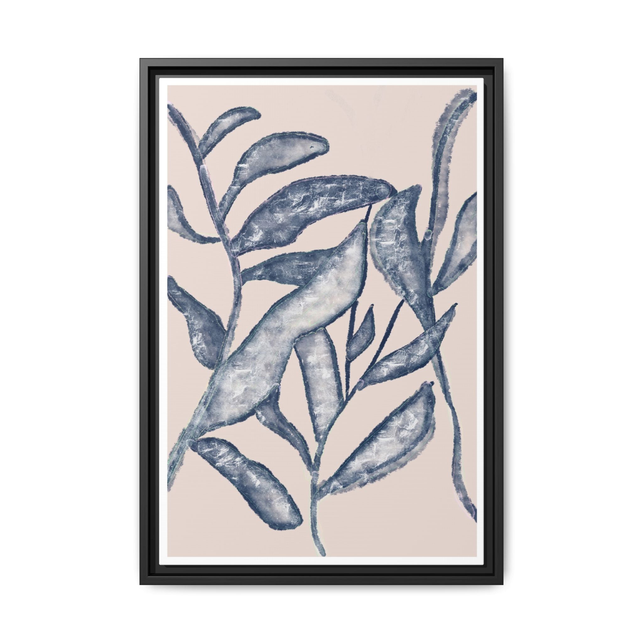 Moonlit Botanical Veil - Framed
