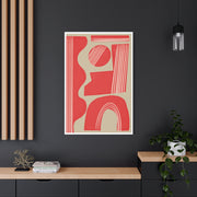 Crimson Rhythm Arches - Canvas