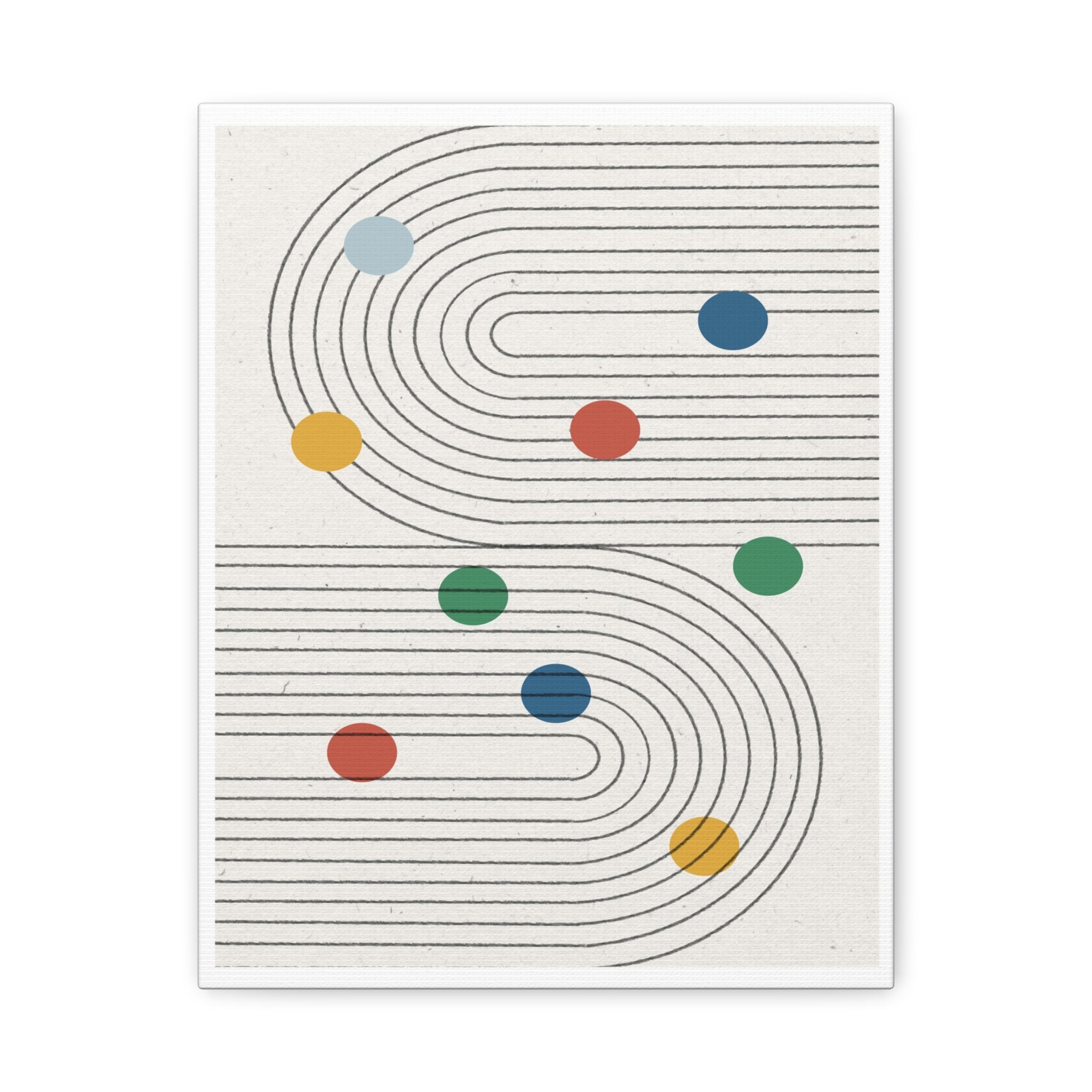 Retro Orbit Pathways - Canvas