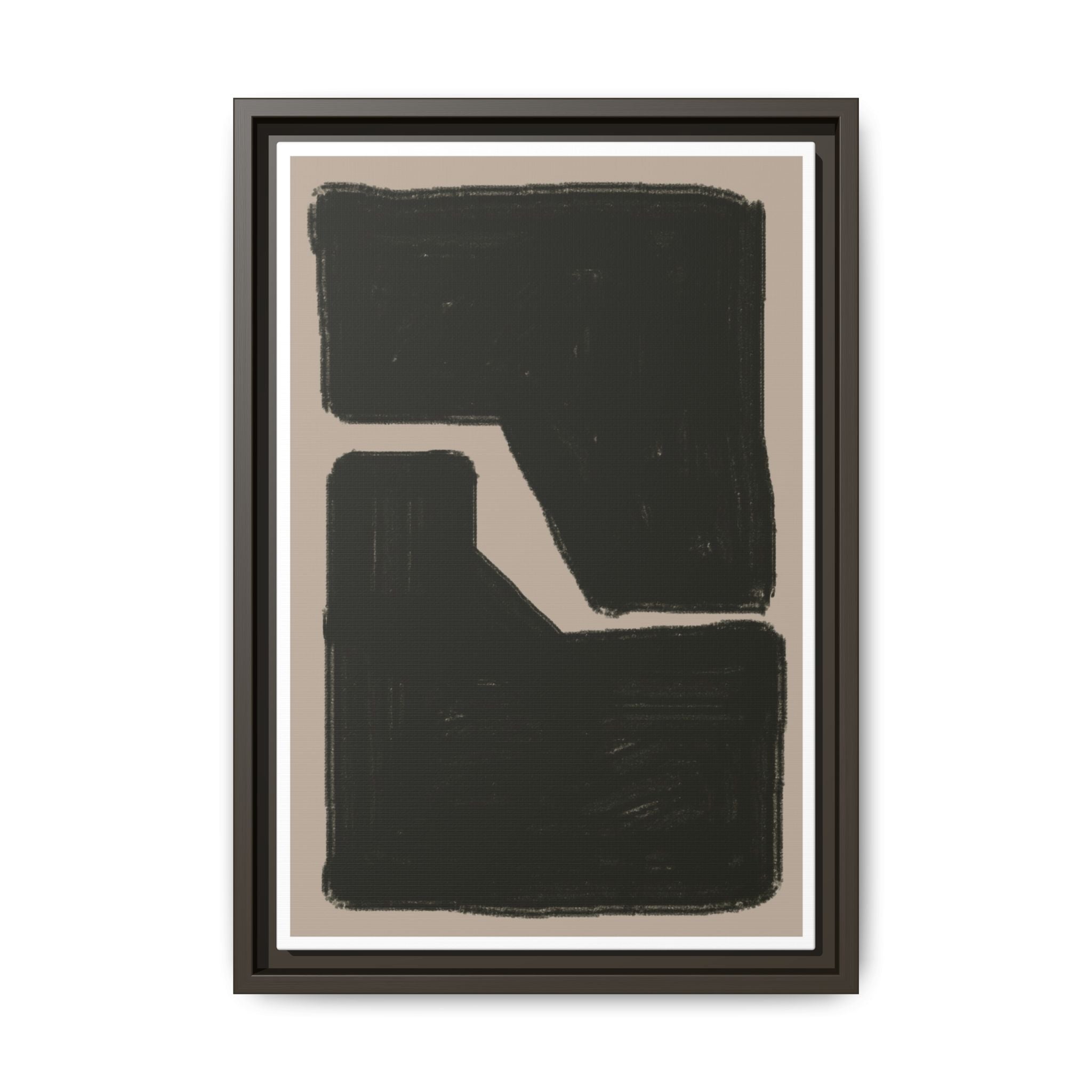 Midnight Geometry Passage - Framed