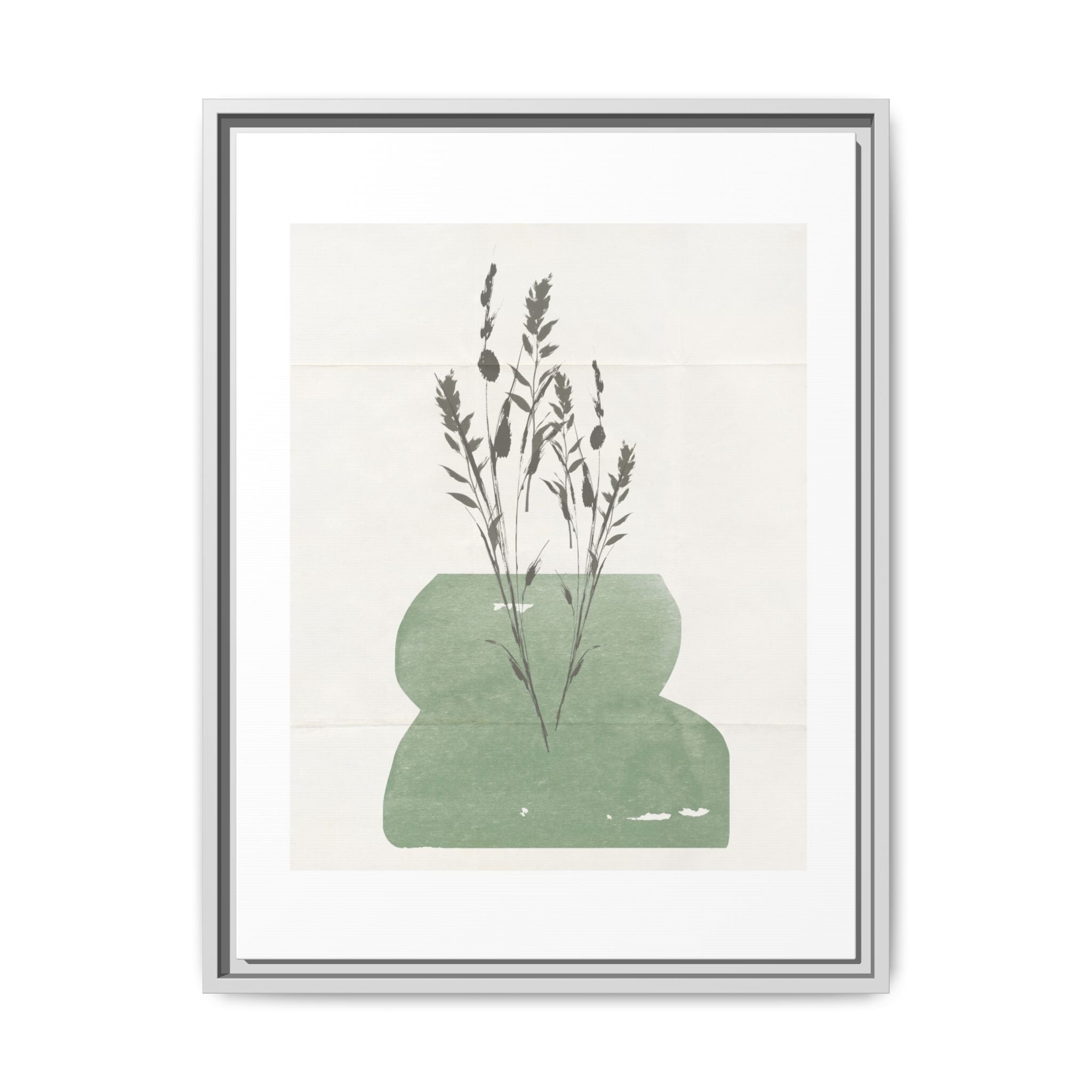 Sage Meadow Silhouette - Framed