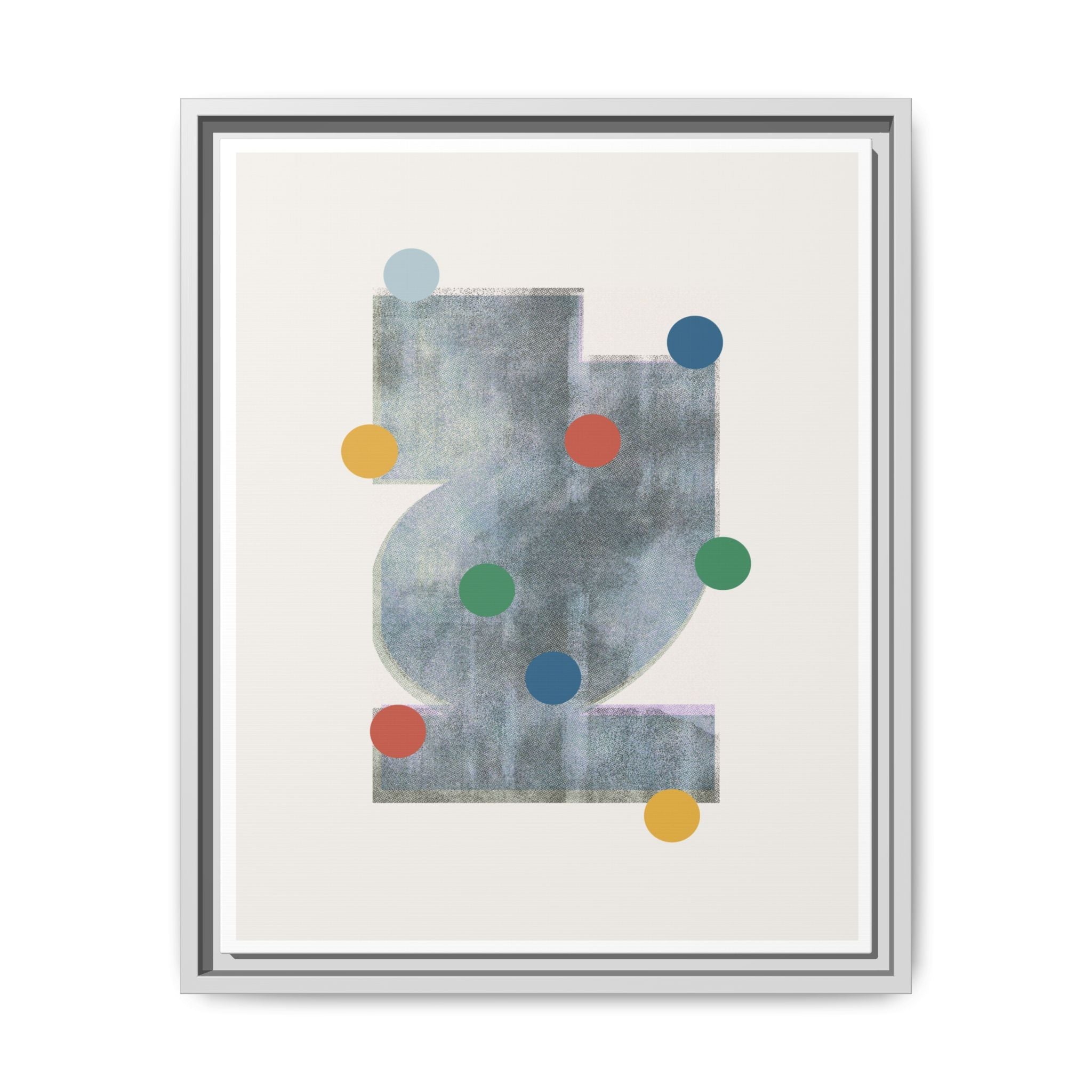 Muted Geometry Reverie - Framed