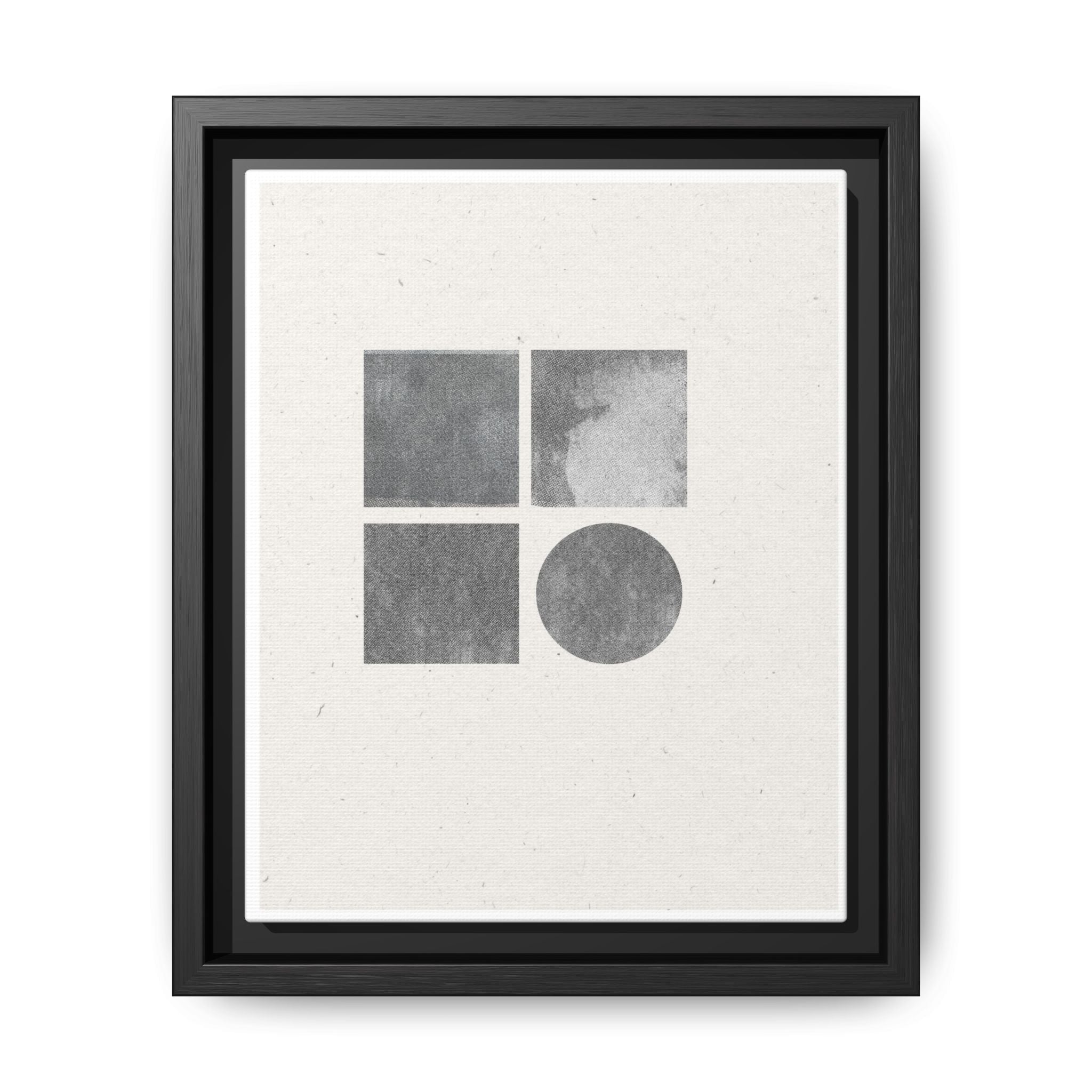 Muted Geometry Quartet - Framed