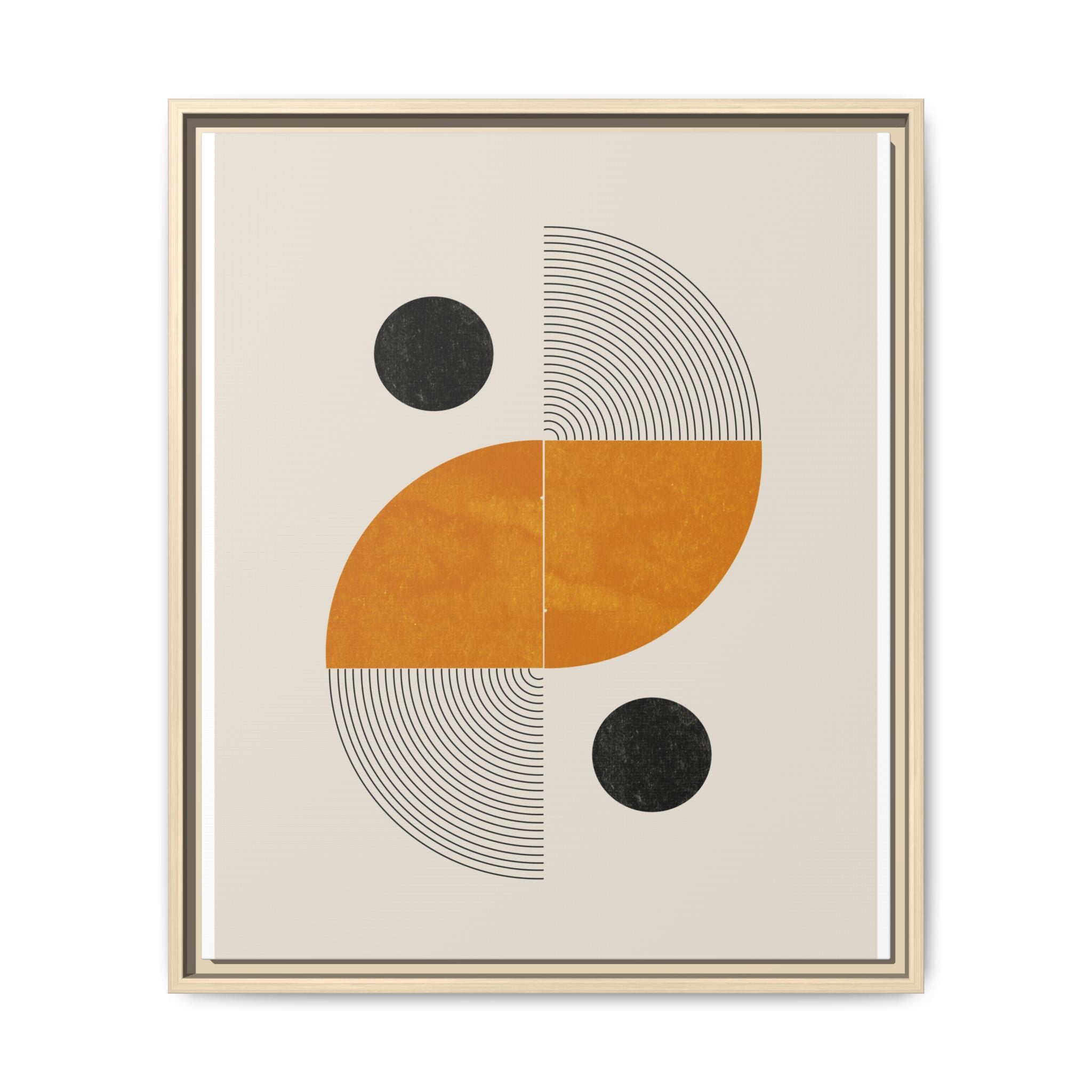 Amber Orbit Balance - Framed