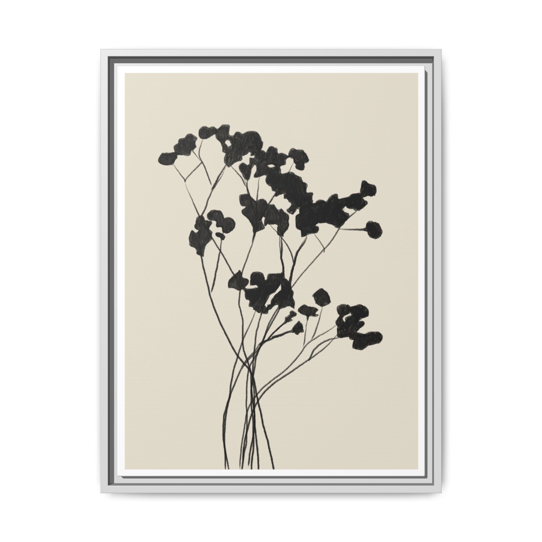 Velvet Bloom Silhouettes - Framed