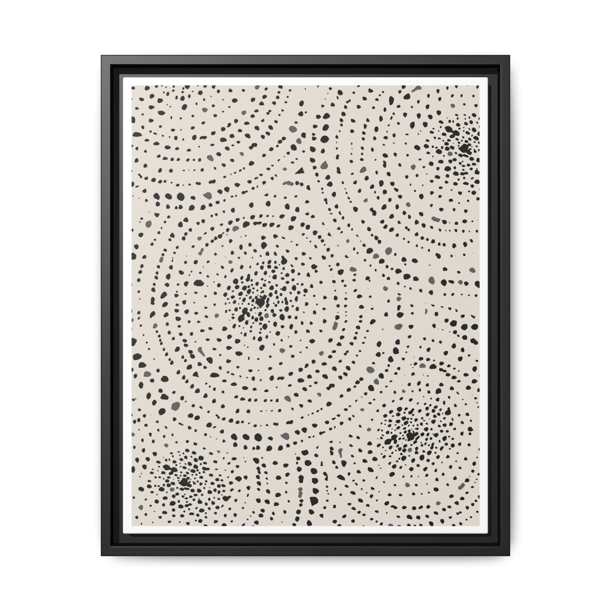 Celestial Pebble Drift Patterns - Framed