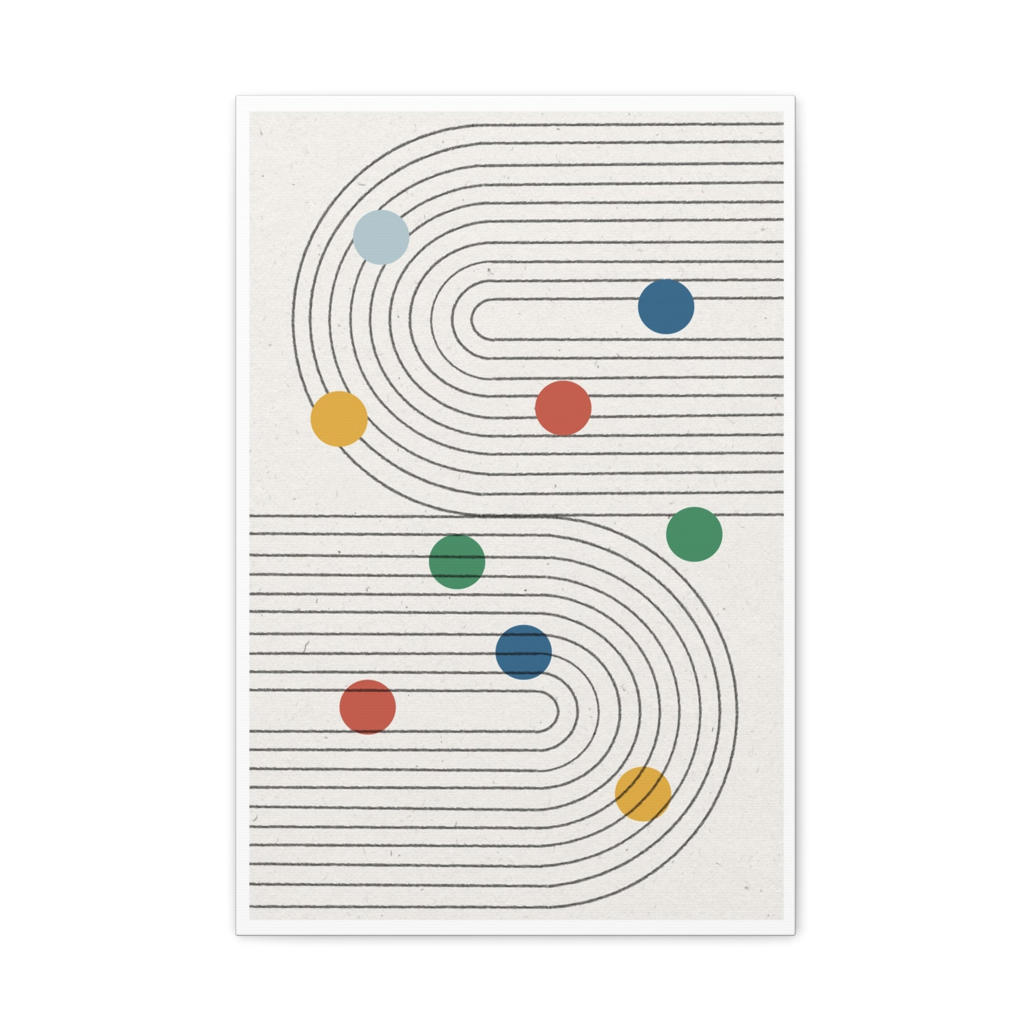 Retro Orbit Pathways - Canvas