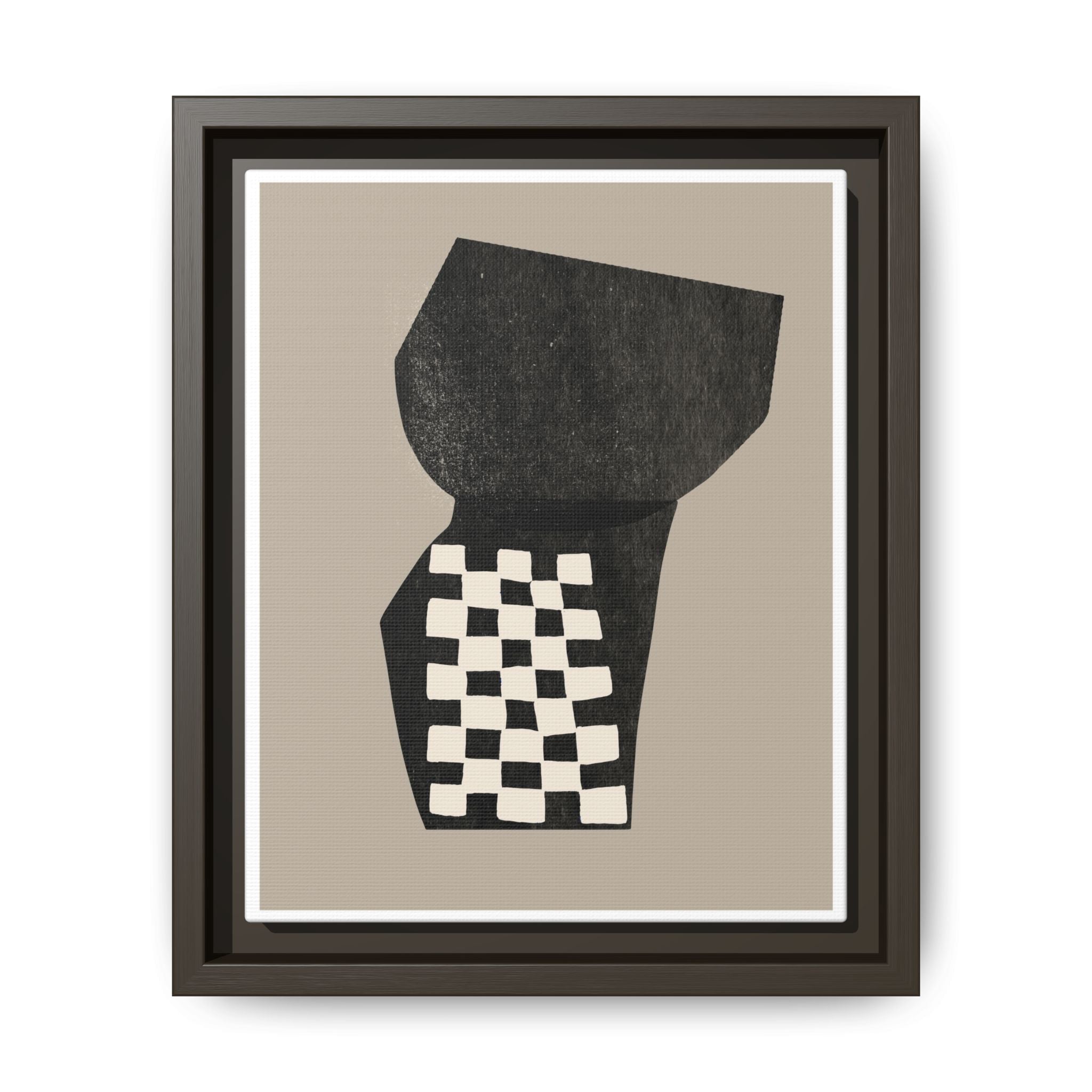 Noir Mosaic Form Balance - Framed