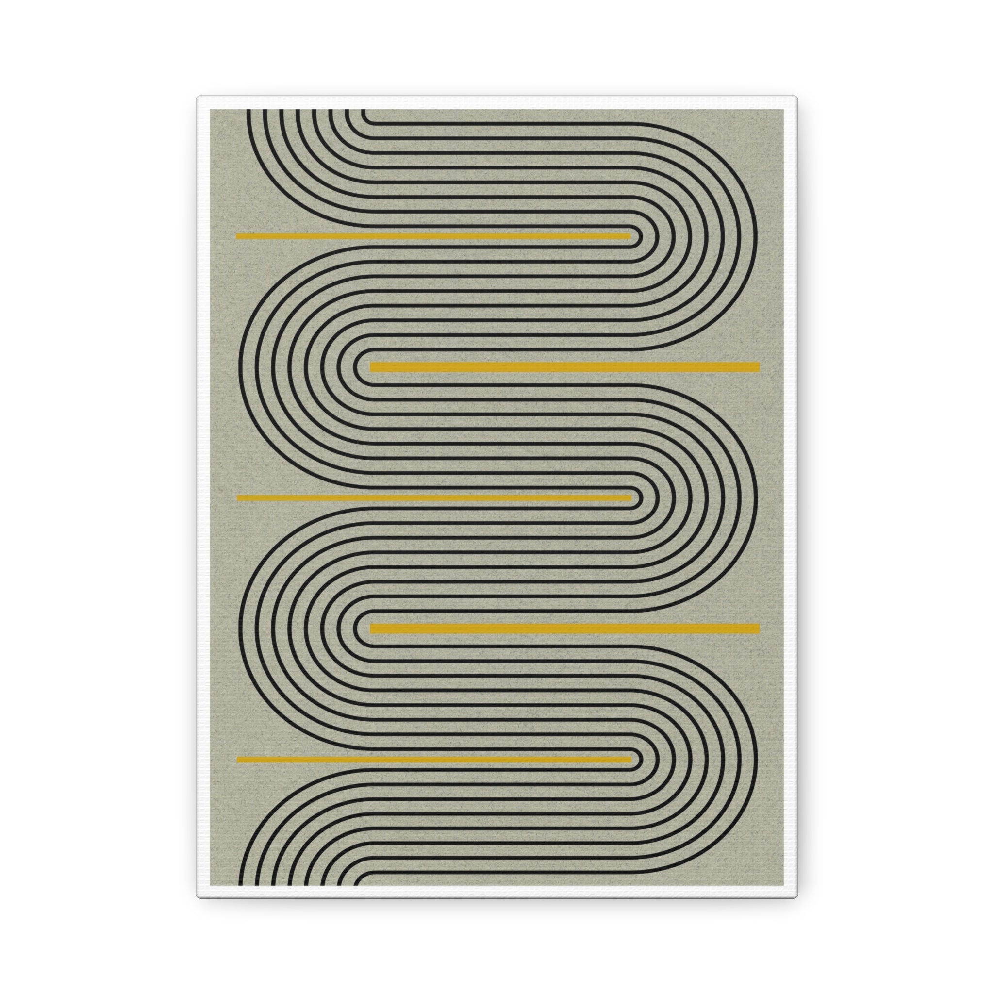Golden Current Geometry - Canvas