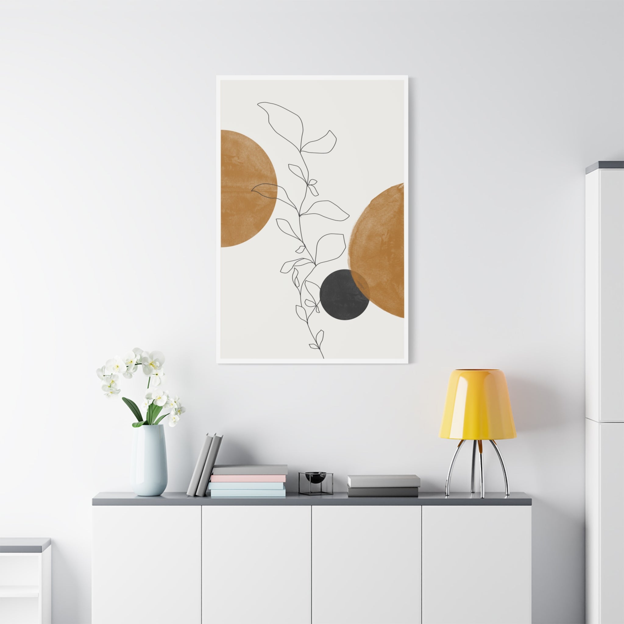Amber Botanical Drift - Canvas