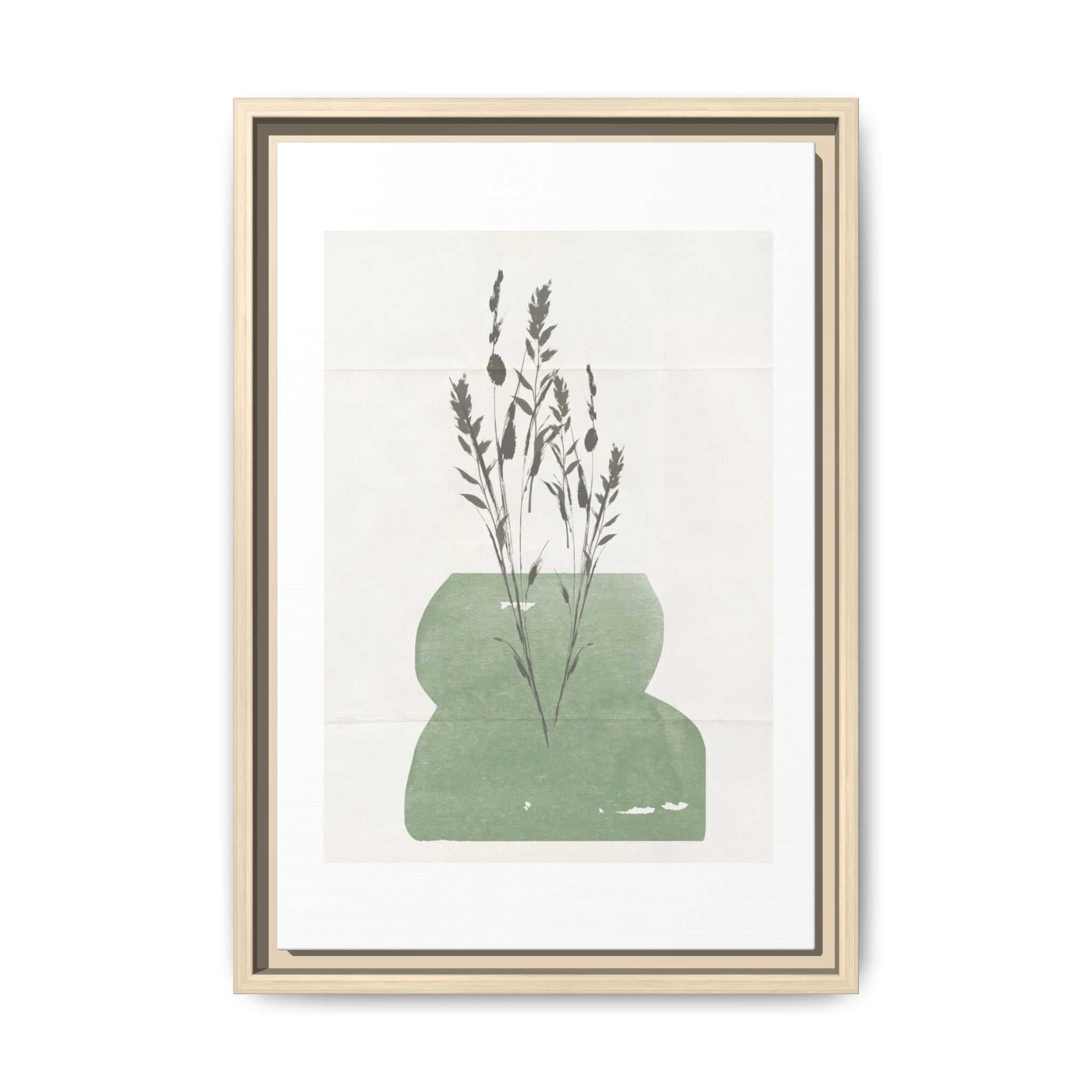 Sage Meadow Silhouette - Framed