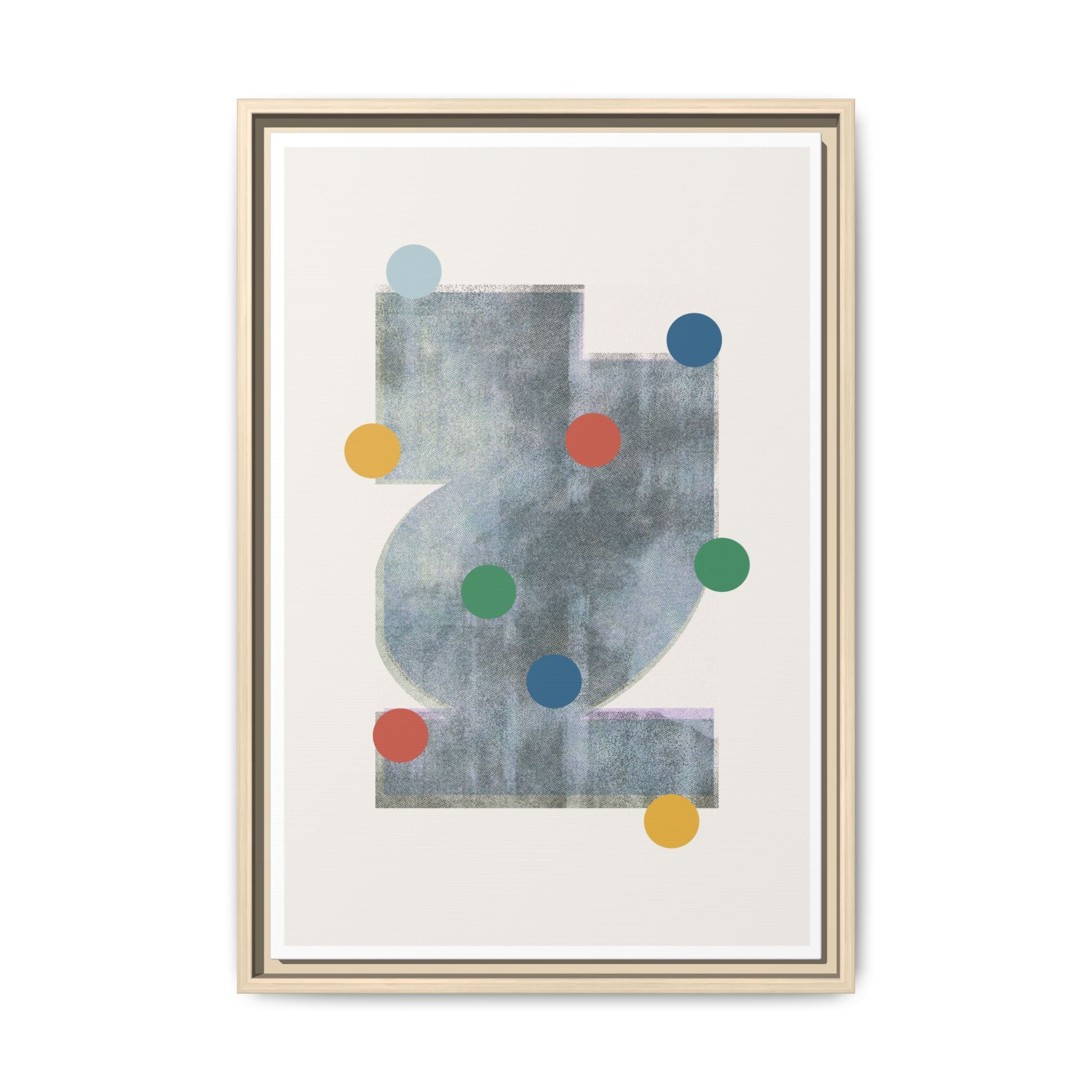 Muted Geometry Reverie - Framed
